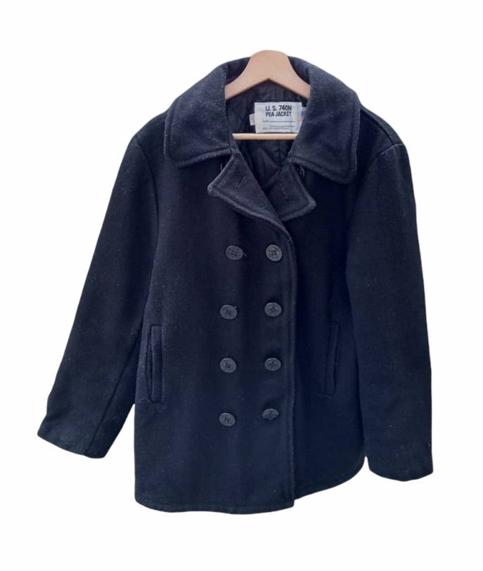 Schott Vintage U.S.740N Peacoat Jacket Size US M / EU 48-50 / 2 - 2 Thumbnail