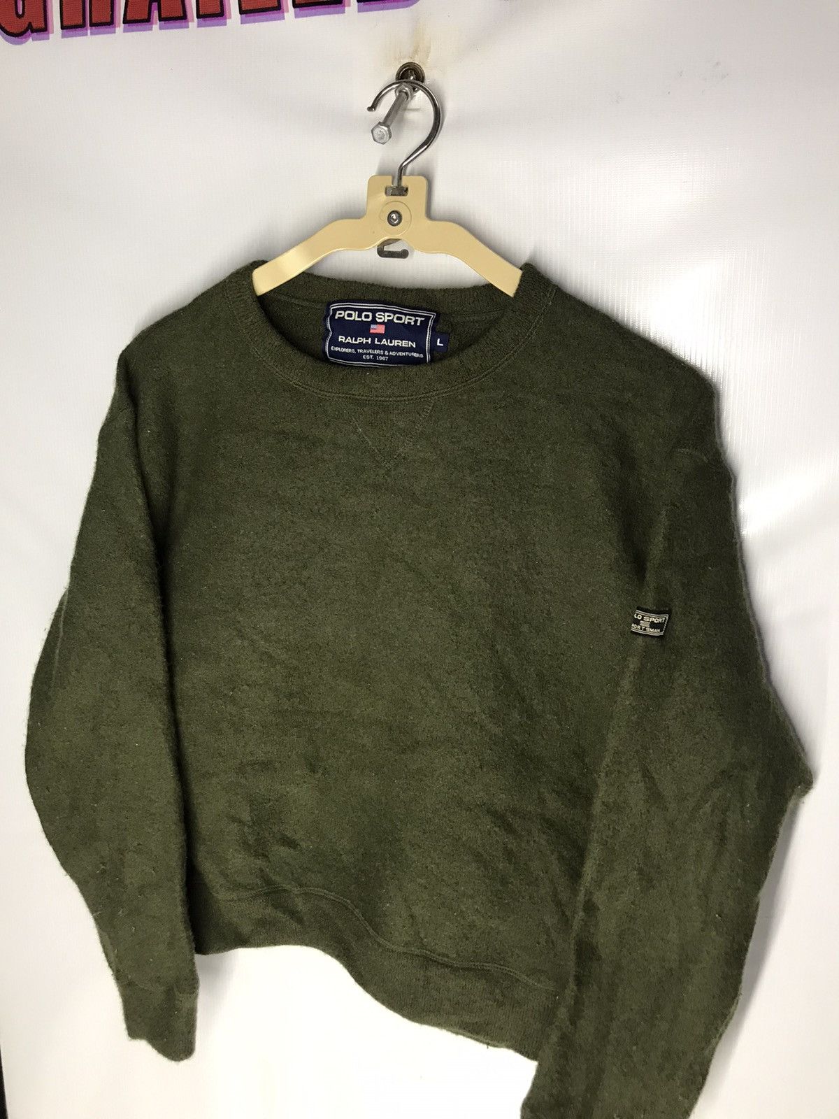 Polo Ralph Lauren Polo sport Ralph Lauren croptop wool crewneck sweatshirt Size US M / EU 48-50 / 2 - 5 Thumbnail
