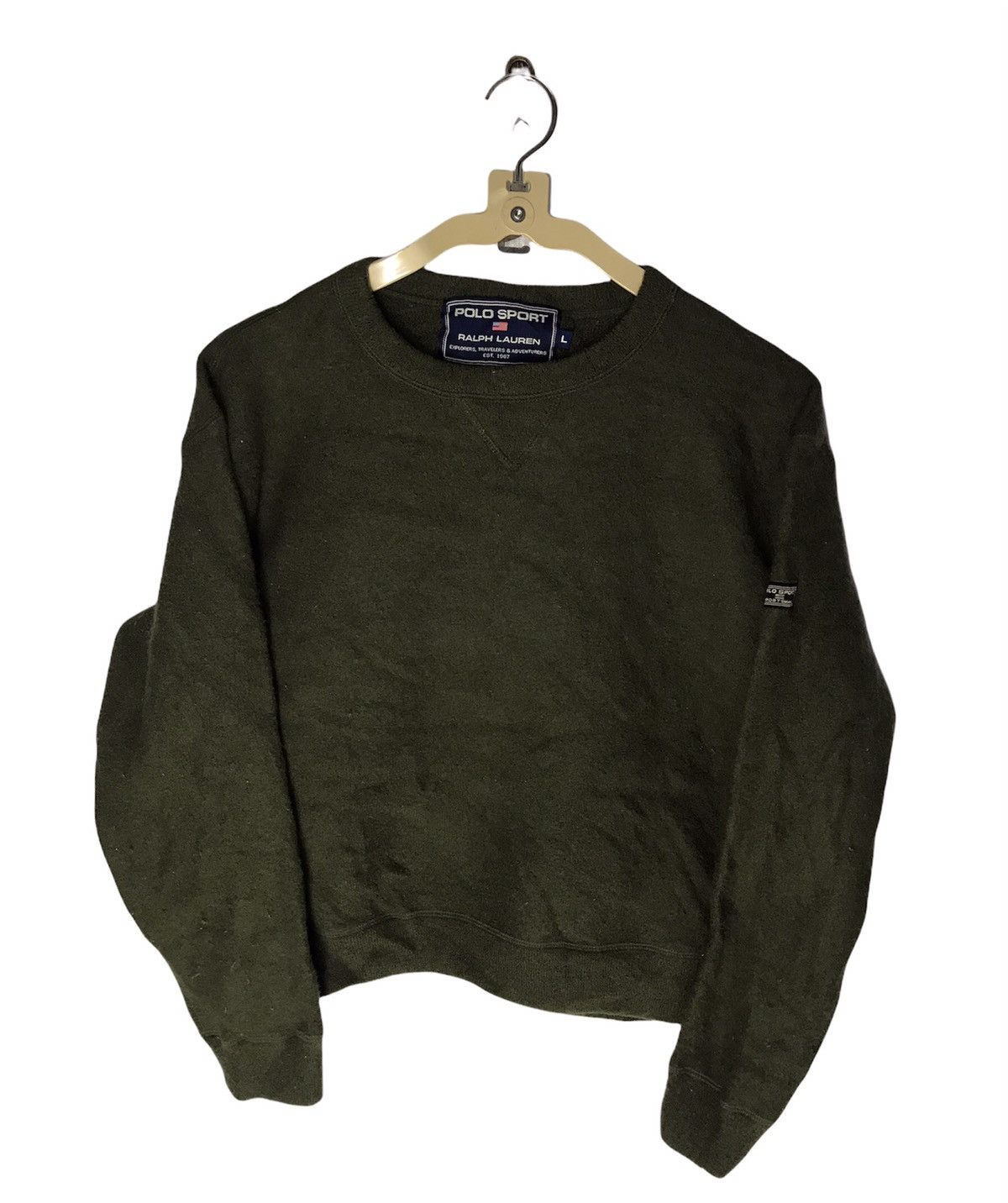 Polo Ralph Lauren Polo sport Ralph Lauren croptop wool crewneck sweatshirt Size US M / EU 48-50 / 2 - 1 Thumbnail
