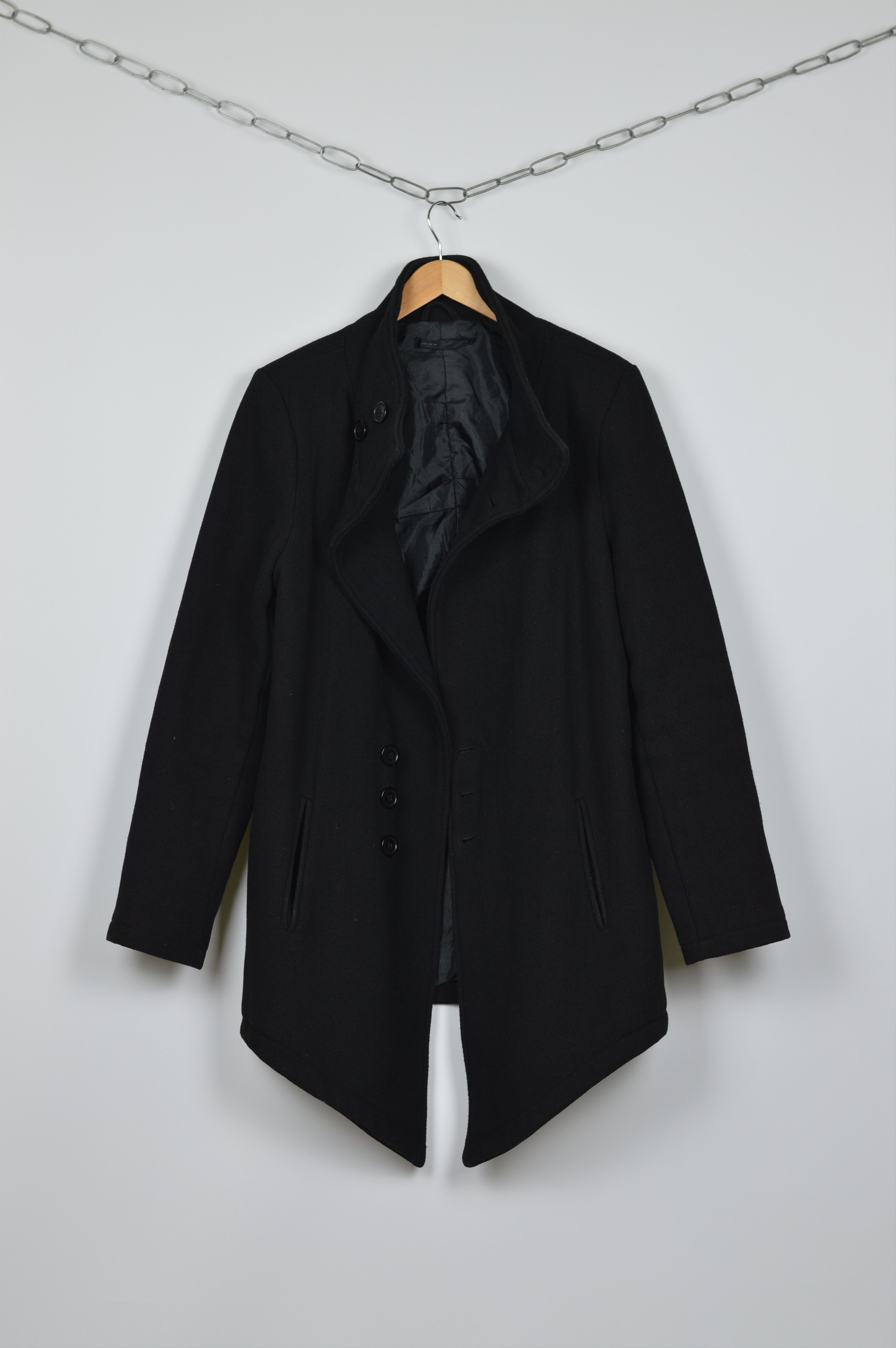 image of Army Of Me Zip Up Wool Coat in Black, Men's (Size Medium)
