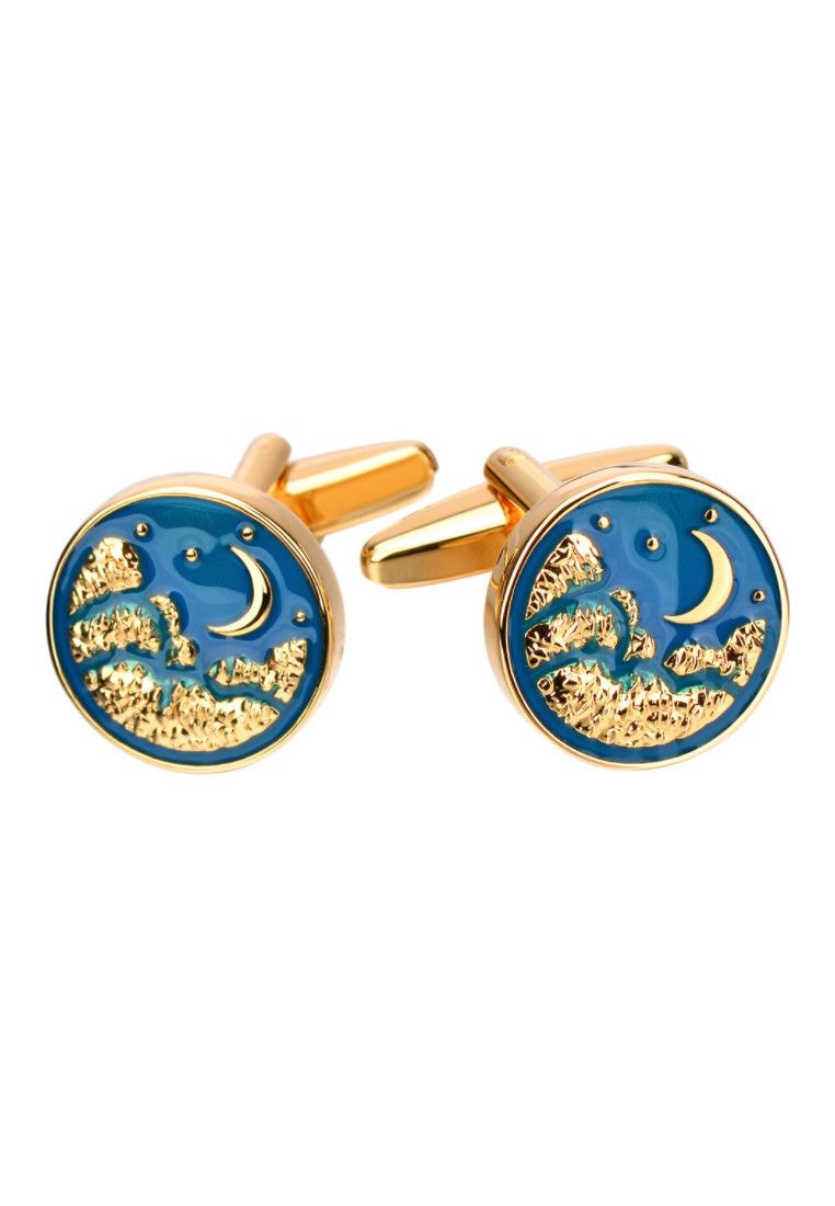 Other Gold Moon and Blue Planet Men Cufflinks Size ONE SIZE - 3 Thumbnail