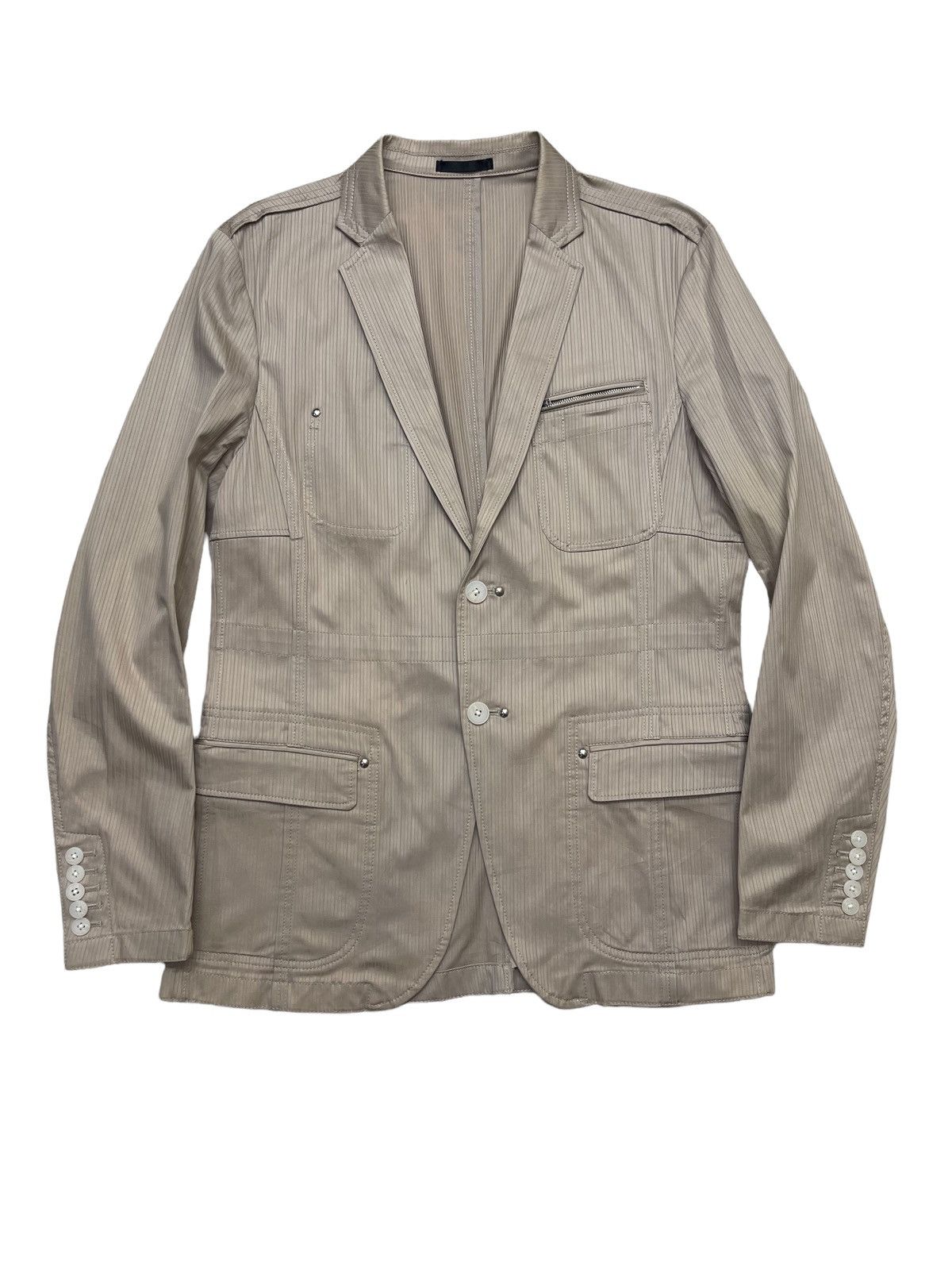 Yohji Yamamoto Yohji Yamamoto AAR Pencil Stripe Jacket Size US M / EU 48-50 / 2 - 1 Thumbnail