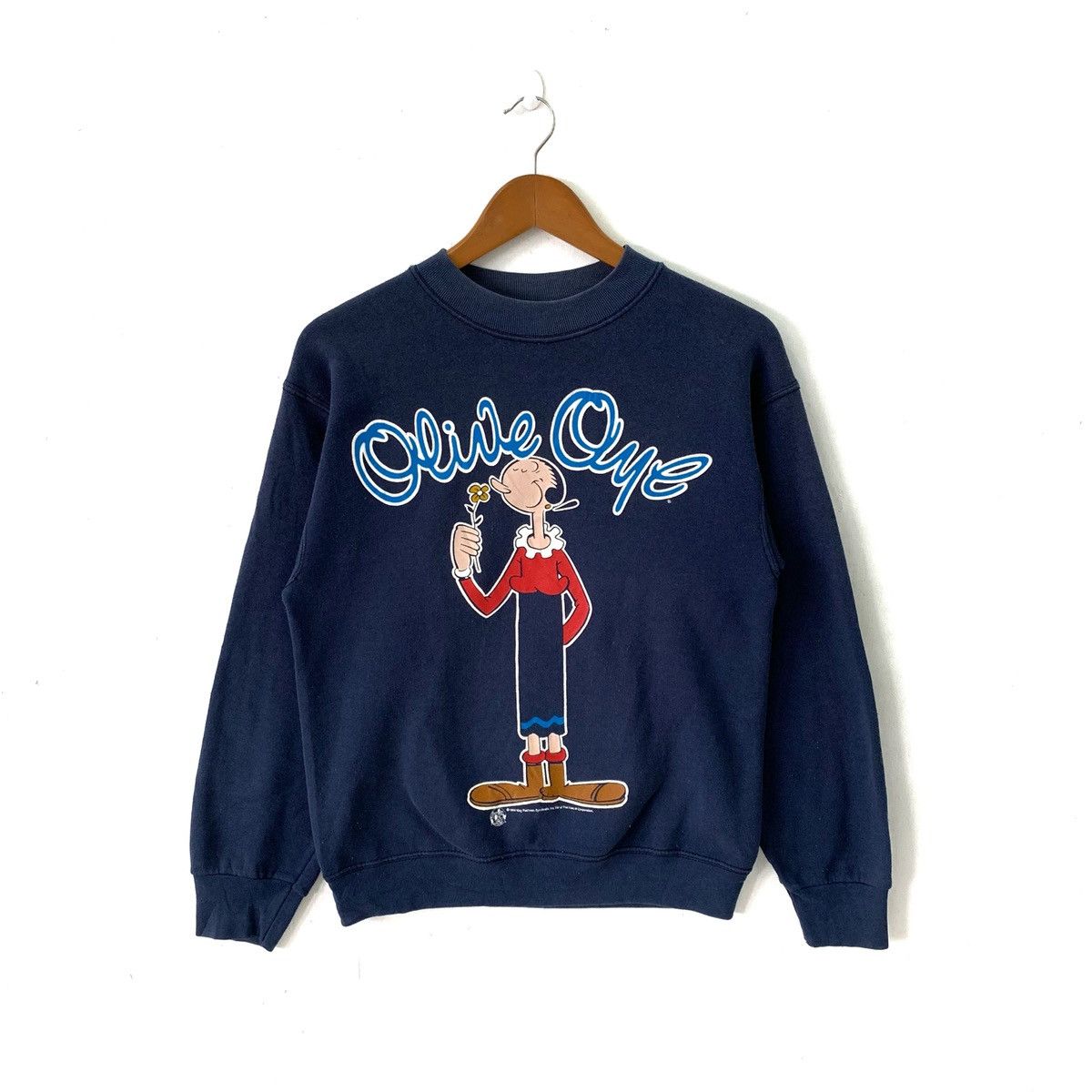 Cartoon Network × Fruit Of The Loom × Vintage Vintage 90s Mirror Print Olive Oyl Popeye Sweatshirt Size US M / EU 48-50 / 2 - 1 Thumbnail