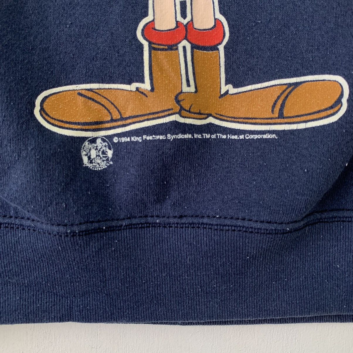 Cartoon Network × Fruit Of The Loom × Vintage Vintage 90s Mirror Print Olive Oyl Popeye Sweatshirt Size US M / EU 48-50 / 2 - 3 Thumbnail