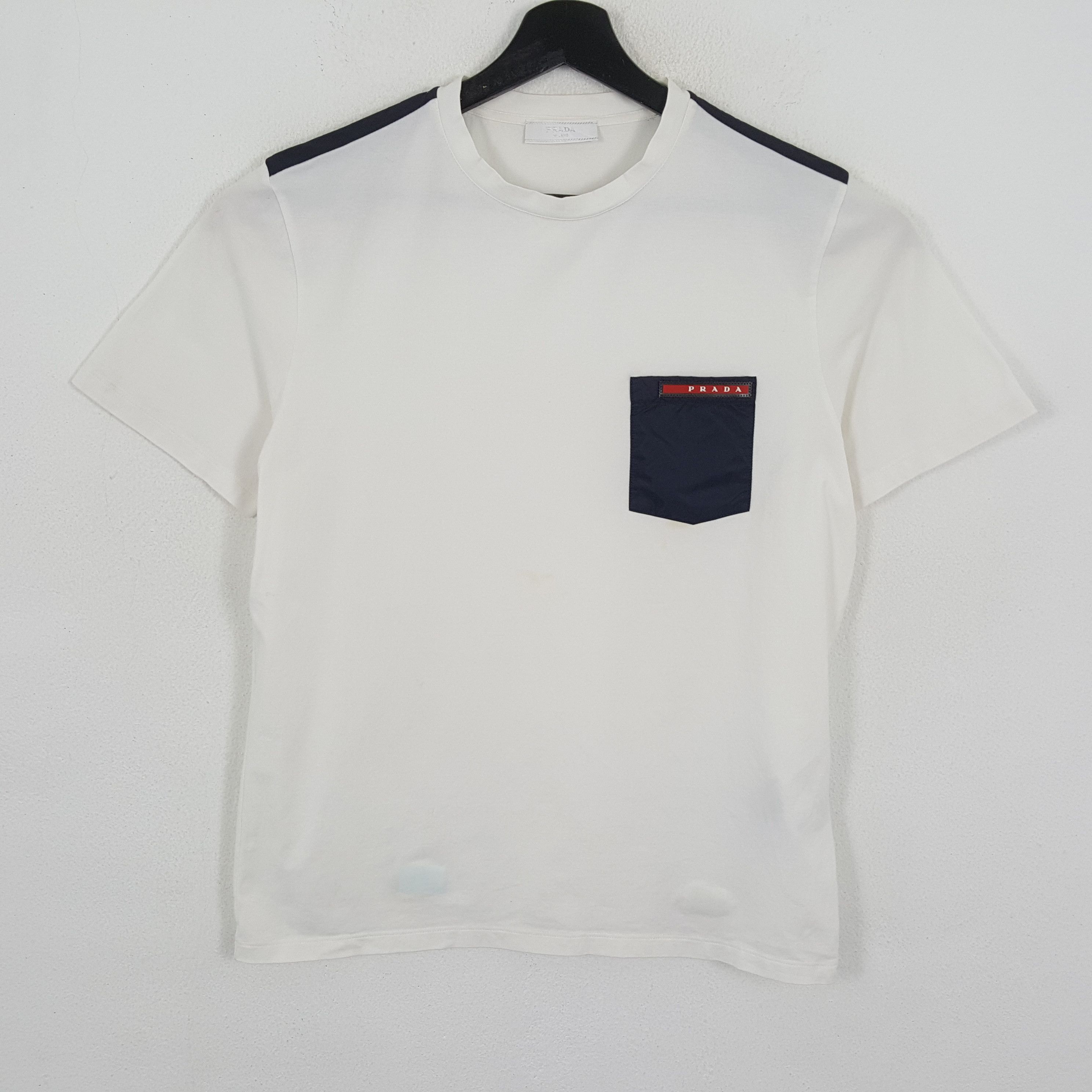 PRADA Italian Luxury Brand Pocket Style Tshirt