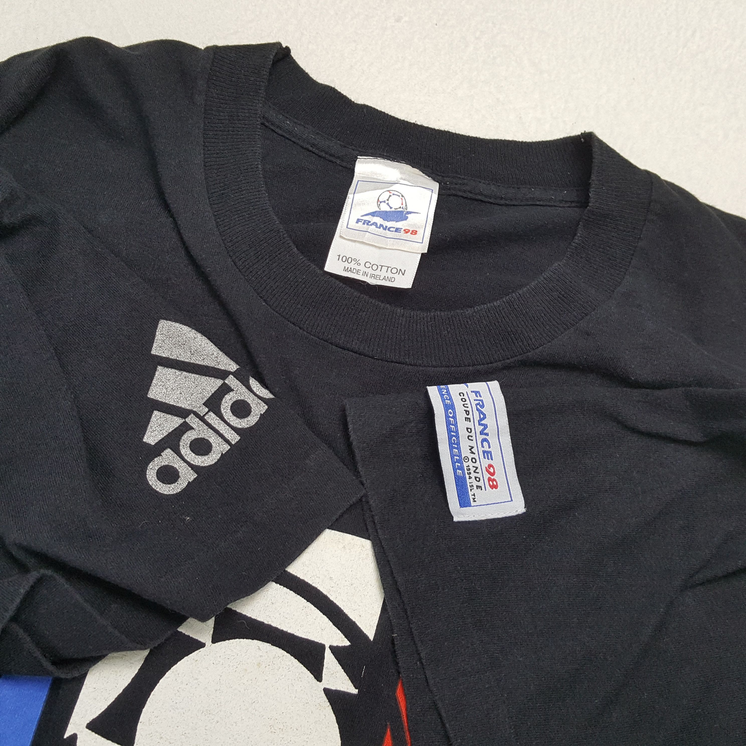 Adidas × Vintage Vintage 90's ADIDAS FRANCE 98 COUPE DU MONDE T-Shirt Size US XL / EU 56 / 4 - 8 Thumbnail