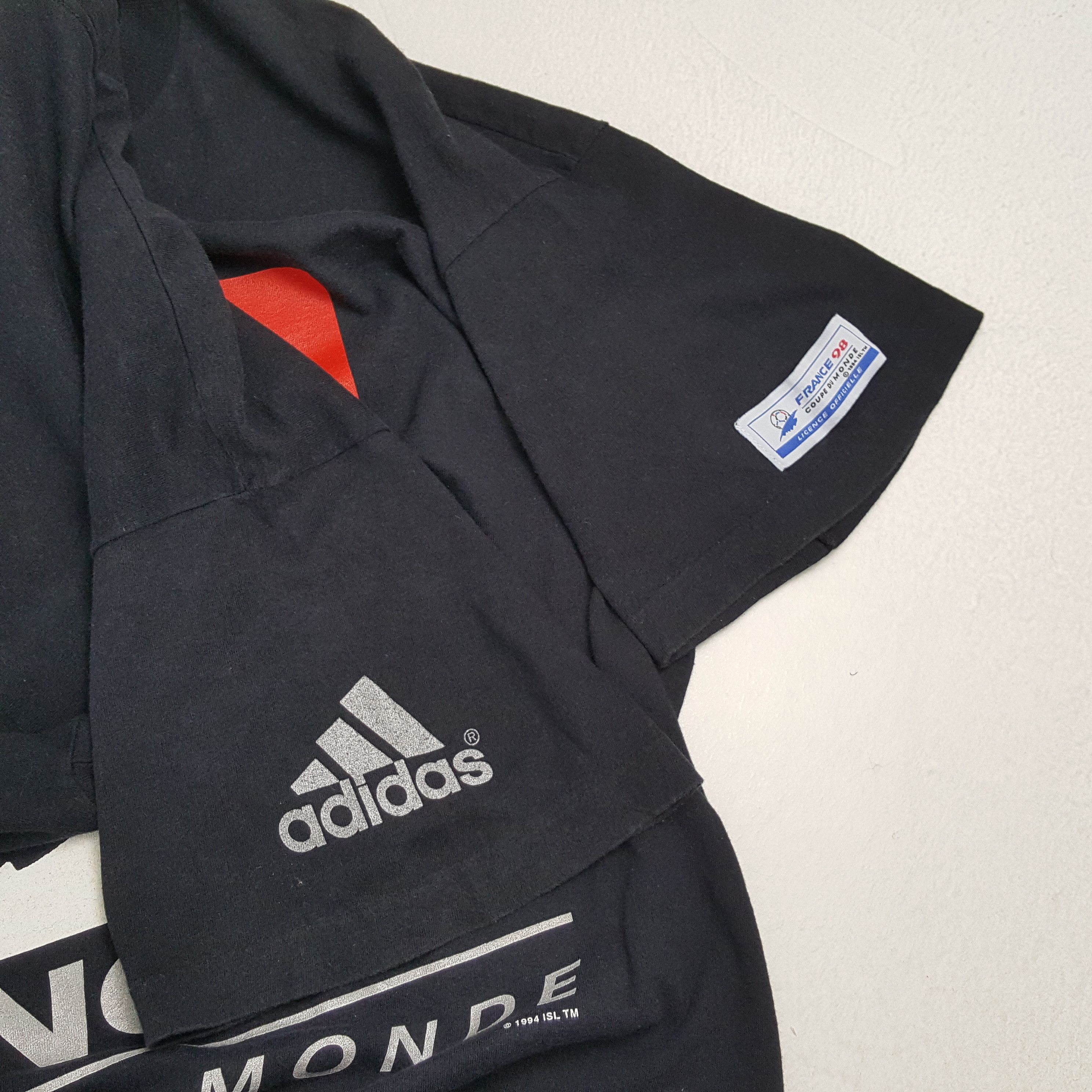 Adidas × Vintage Vintage 90's ADIDAS FRANCE 98 COUPE DU MONDE T-Shirt Size US XL / EU 56 / 4 - 7 Thumbnail