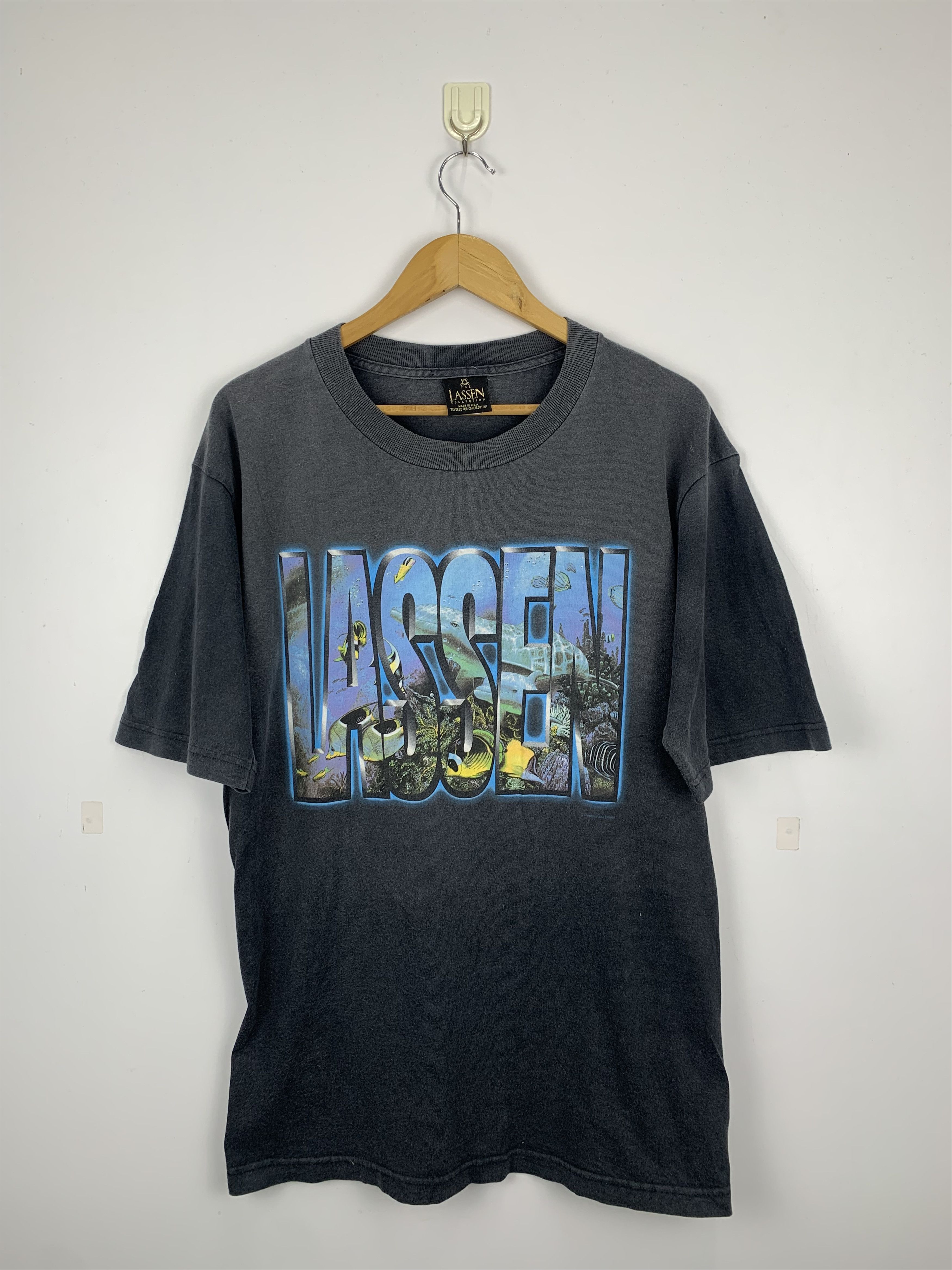 Habitat Vintage 90s Lassen Habitat Faded Black Tees TA0015 Size US L / EU 52-54 / 3 - 1 Thumbnail
