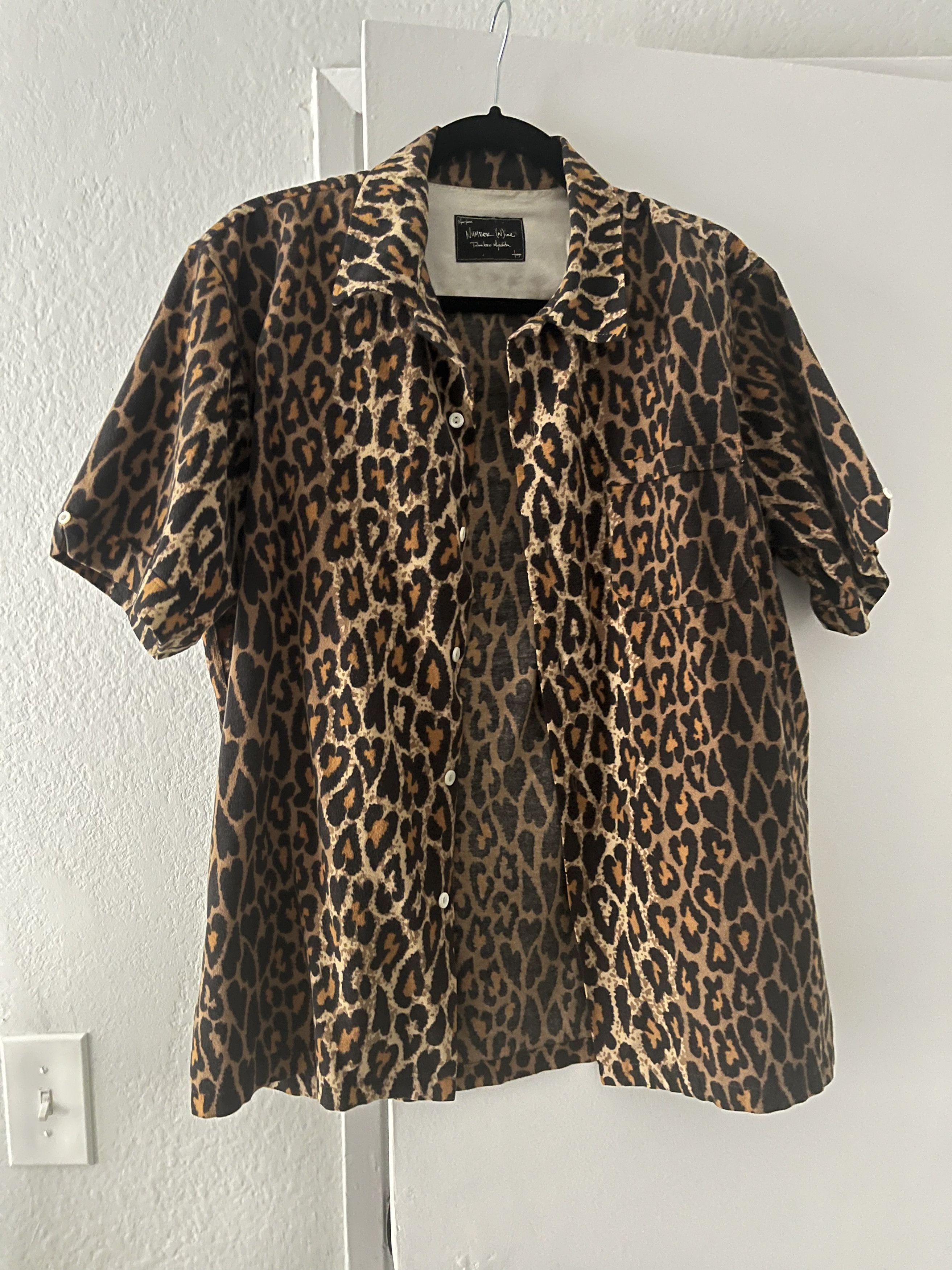 image of Number N Ine x Takahiromiyashita The Soloist Ss/aw03 Number (N)Ine Leopard Shirt, Men's (Size Large