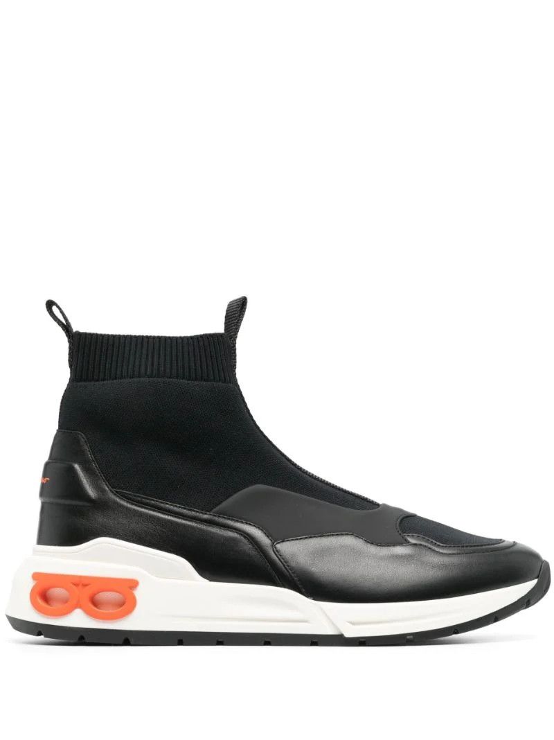 Black Gancini High Top Sock Sneakers