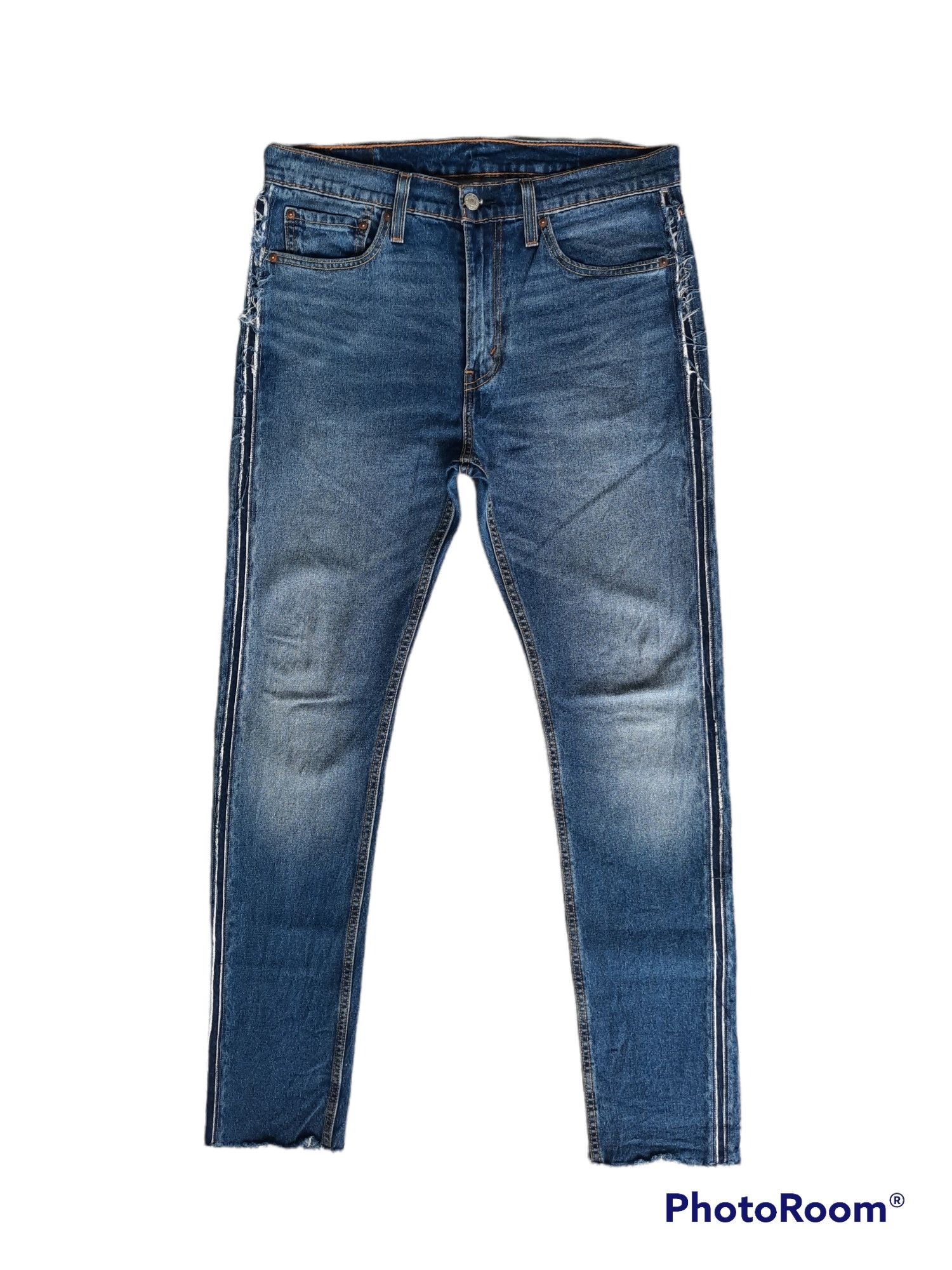 image of Levis 510 Distressed Side Stripes Skinny Denim Jeans, Men's (Size 32)