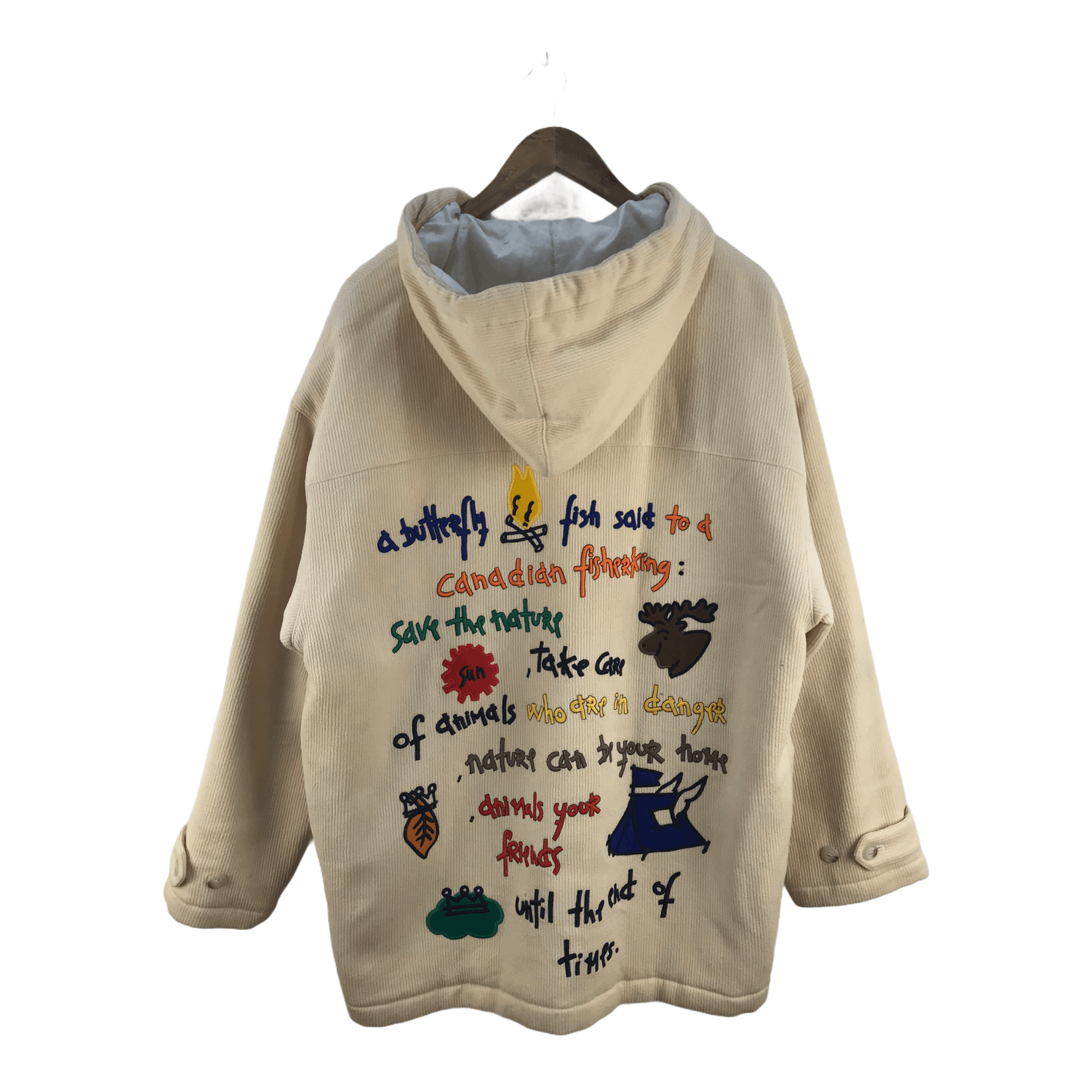 image of Jean Charles De Castelbajac + 2 Nature Sport Duffle Jacket in Khaki, Men's (Size Large)