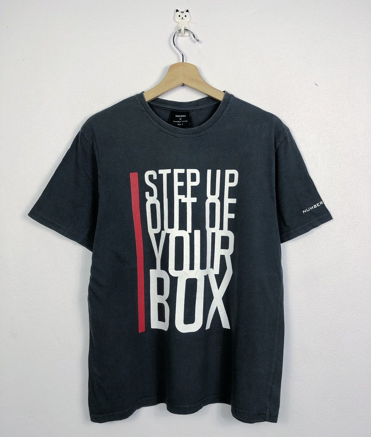 image of Marlboro X Number Nine Tees in Faded Black, Men's (Size Medium)