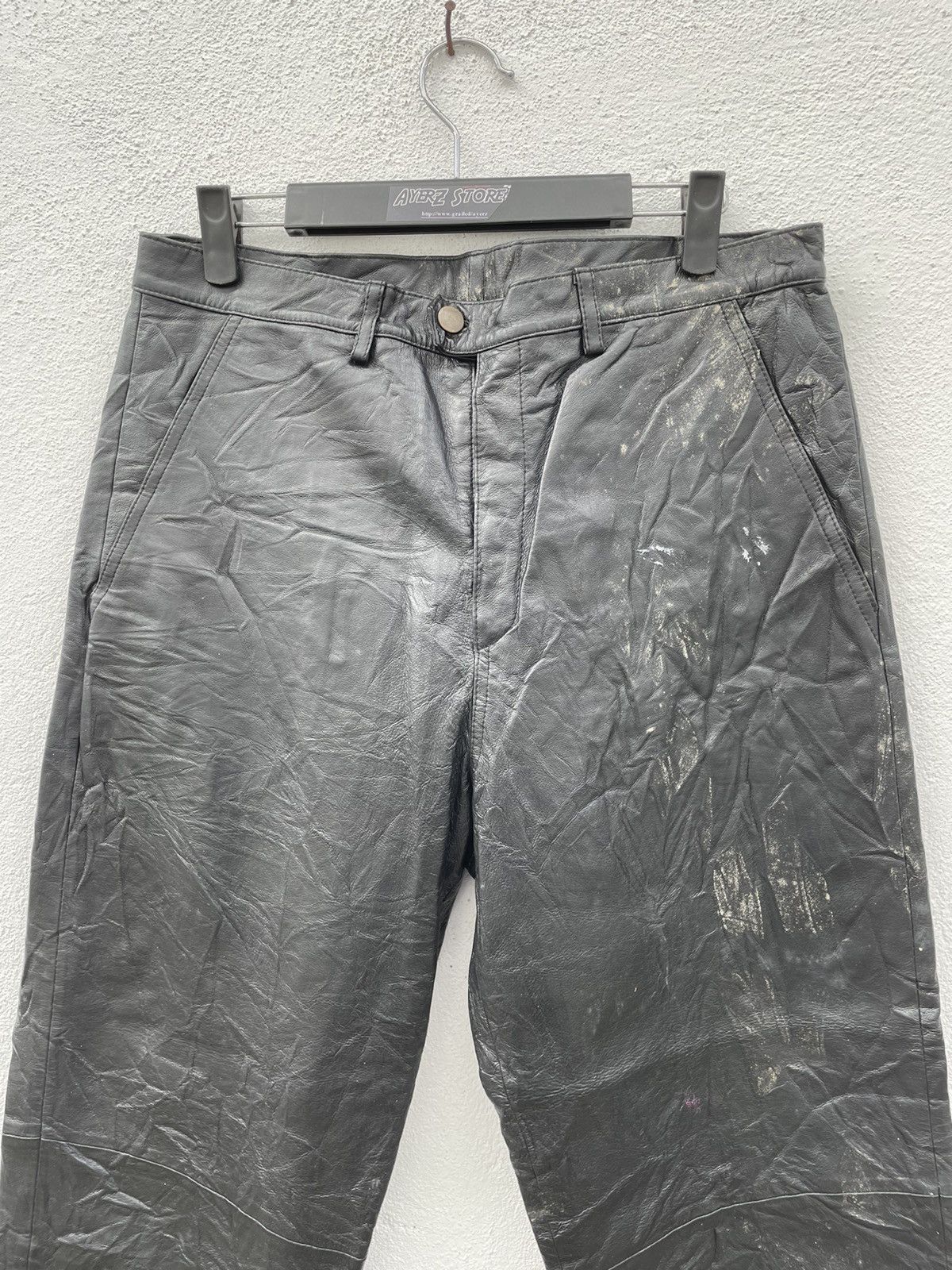 Genuine Leather Vintage Essebi Faded Leather Pants Made In Italy Size US 32 / EU 48 - 2 Thumbnail