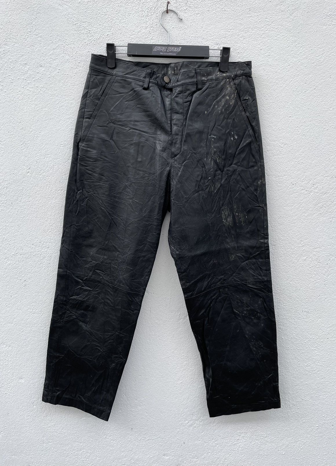 Genuine Leather Vintage Essebi Faded Leather Pants Made In Italy Size US 32 / EU 48 - 1 Thumbnail