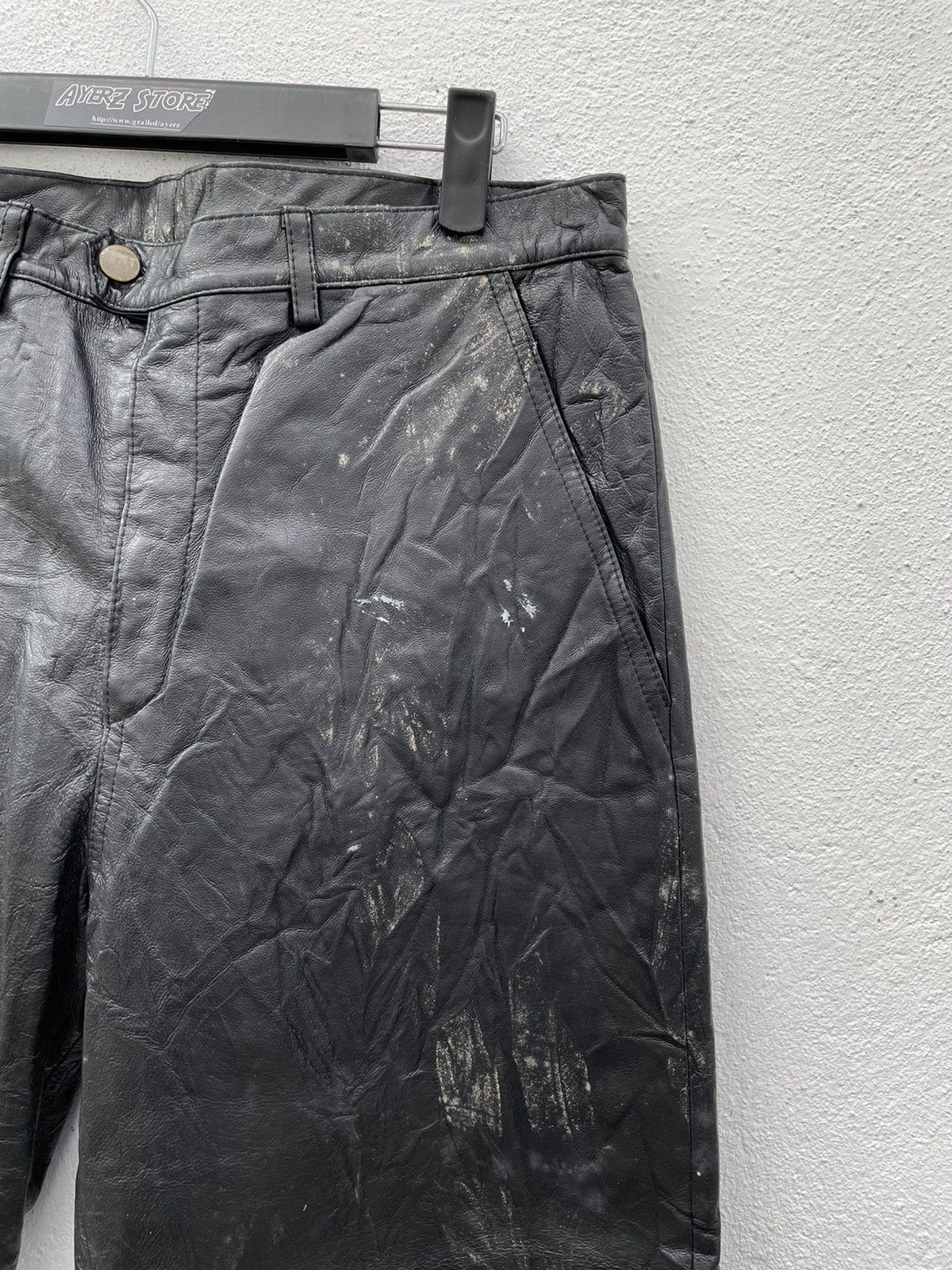 Genuine Leather Vintage Essebi Faded Leather Pants Made In Italy Size US 32 / EU 48 - 3 Thumbnail