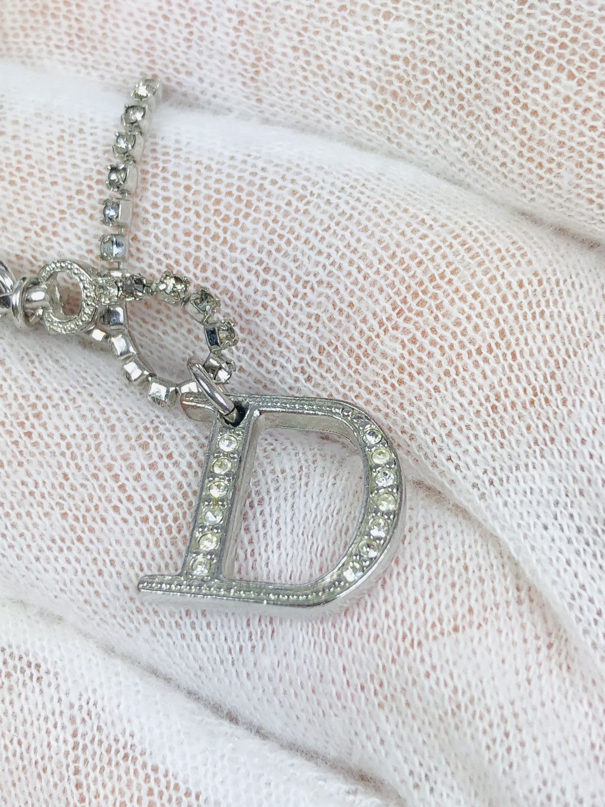 Dior encrusted D bracelet