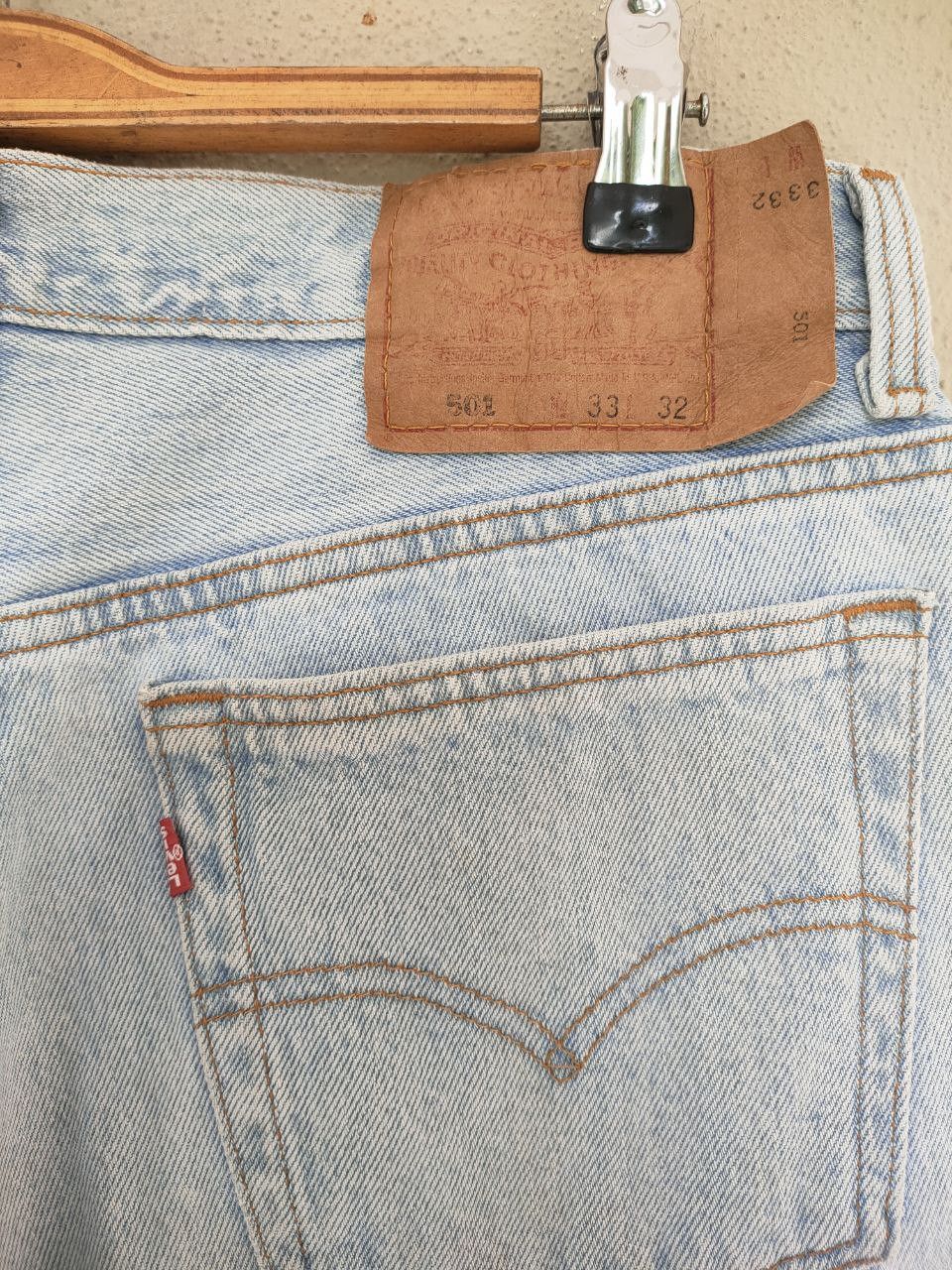 Levi's 90s Vintage Levis 501 Lightwash Denim 33x32 Size US 32 / EU 48 - 5 Thumbnail