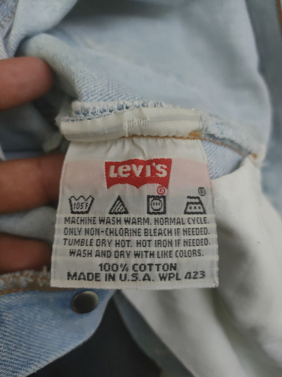 Levi's 90s Vintage Levis 501 Lightwash Denim 33x32 Size US 32 / EU 48 - 9 Thumbnail