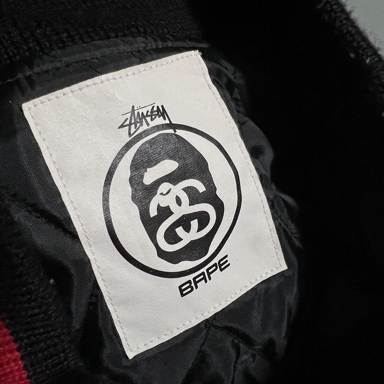 Bape BAPE stussy versity jacket black/beige Size US M / EU 48-50 / 2 - 4 Thumbnail