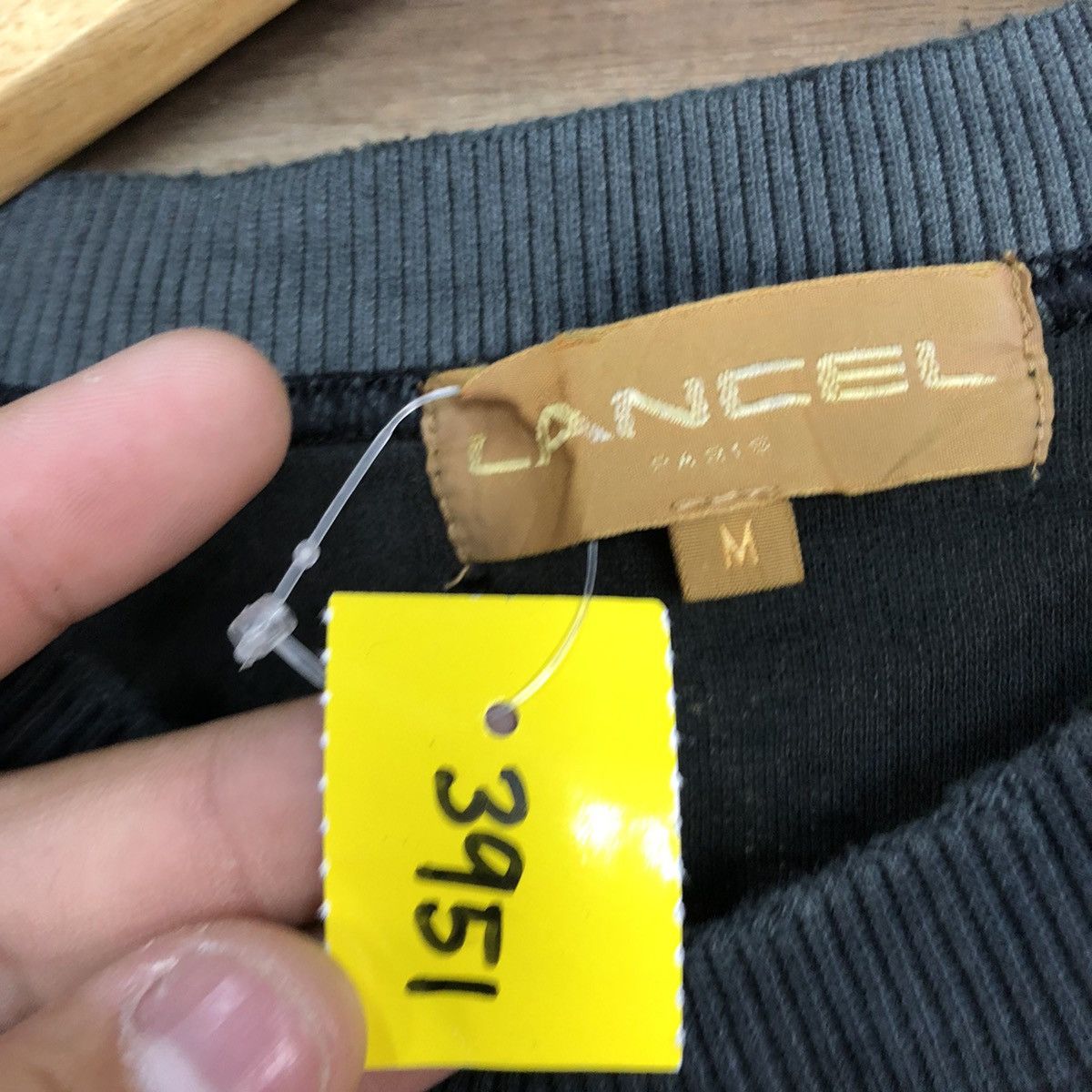 Lancel Lancel Black alphabet sweatshirt distressed knitwear #3951 Size US M / EU 48-50 / 2 - 11 Thumbnail