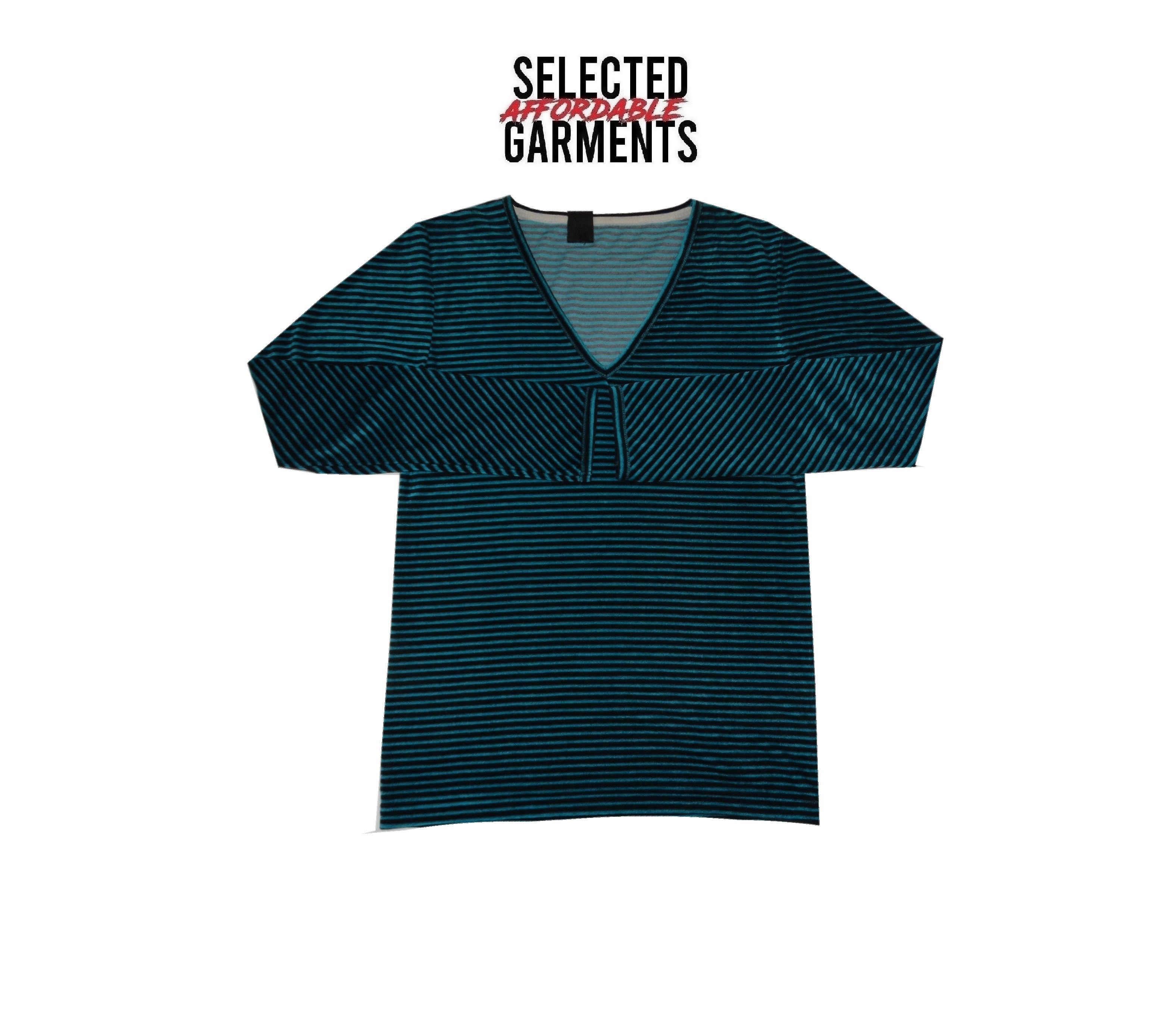 Japanese Brand × N.Hoolywood × Velour B18 N Hoolywood Velour stripes striped S/M large neck Size US M / EU 48-50 / 2 - 1 Thumbnail