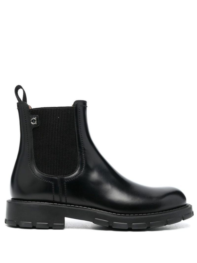 Black Iago Leather Chelsea Boots
