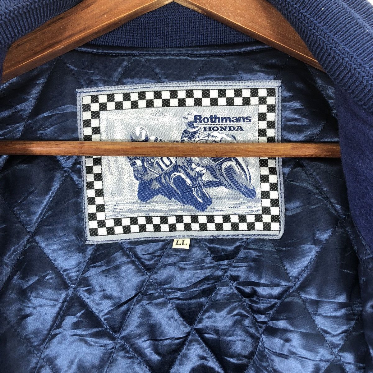 Honda VINTAGE HONDA ROTHMANS RACING VARSITY LEATHER JACKET Size US L / EU 52-54 / 3 - 22 Thumbnail