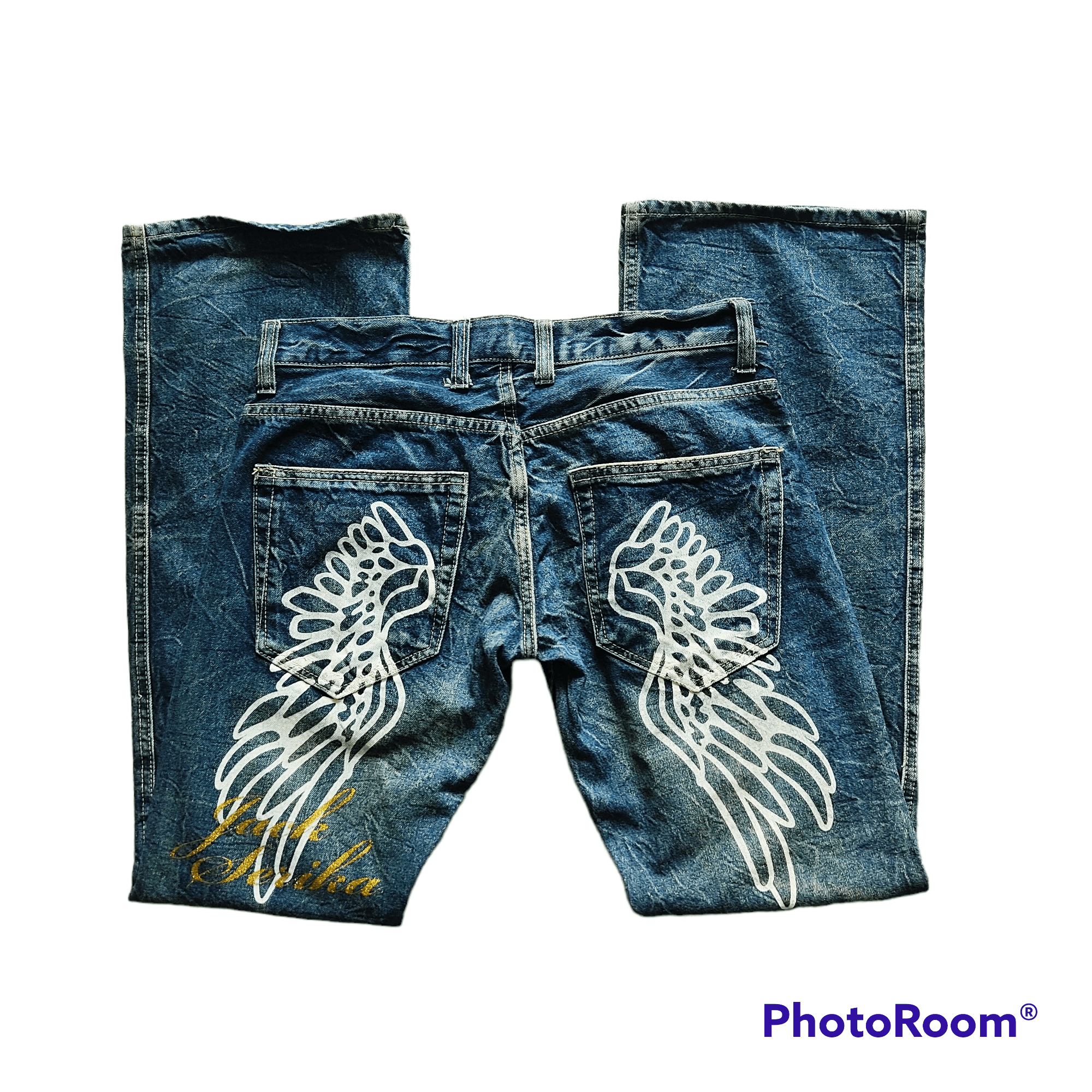 Beauty Beast 🎌 JACK SERIKA Distressed Denim Flare Jeans Size US 32 / EU 48 - 6 Thumbnail