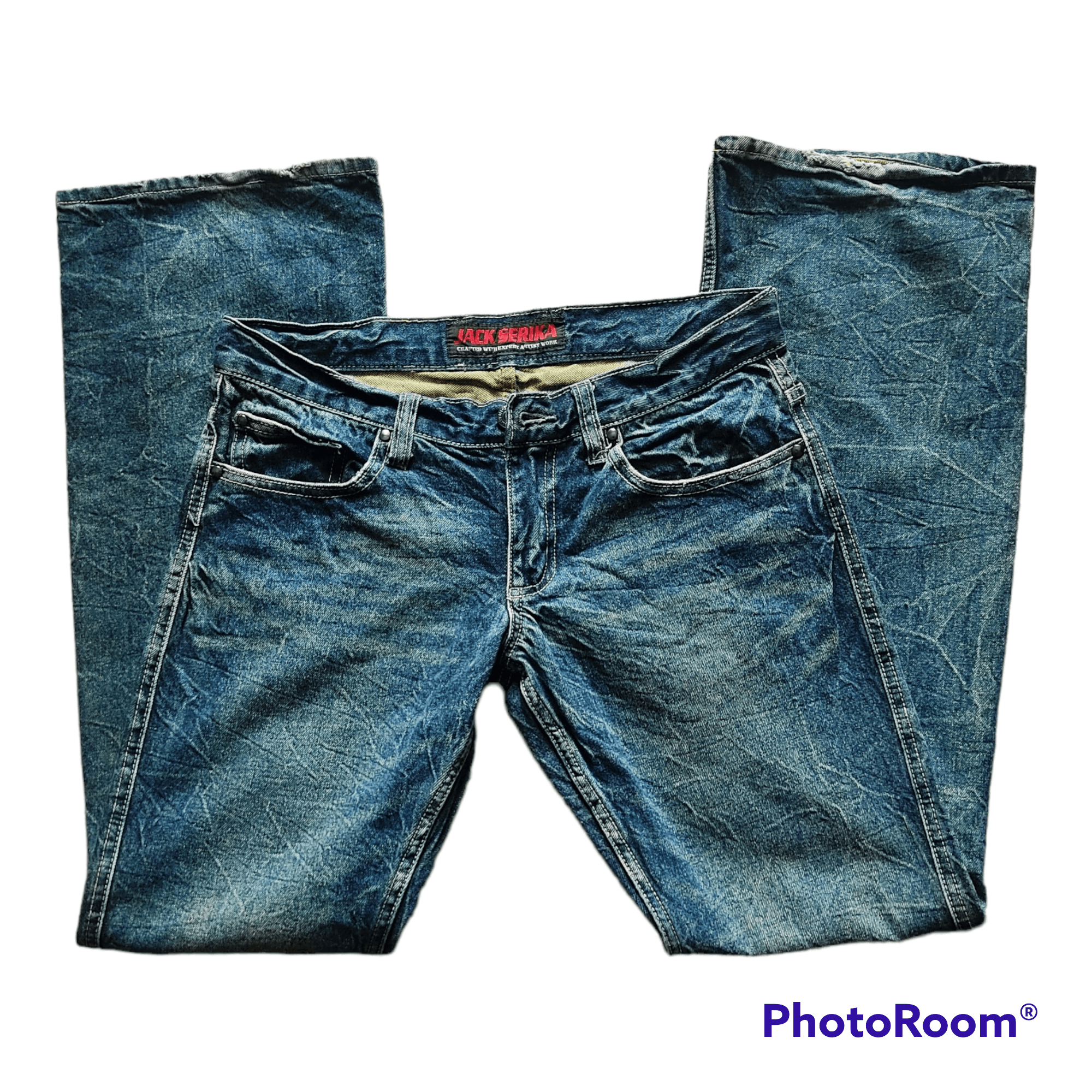 Beauty Beast 🎌 JACK SERIKA Distressed Denim Flare Jeans Size US 32 / EU 48 - 5 Thumbnail