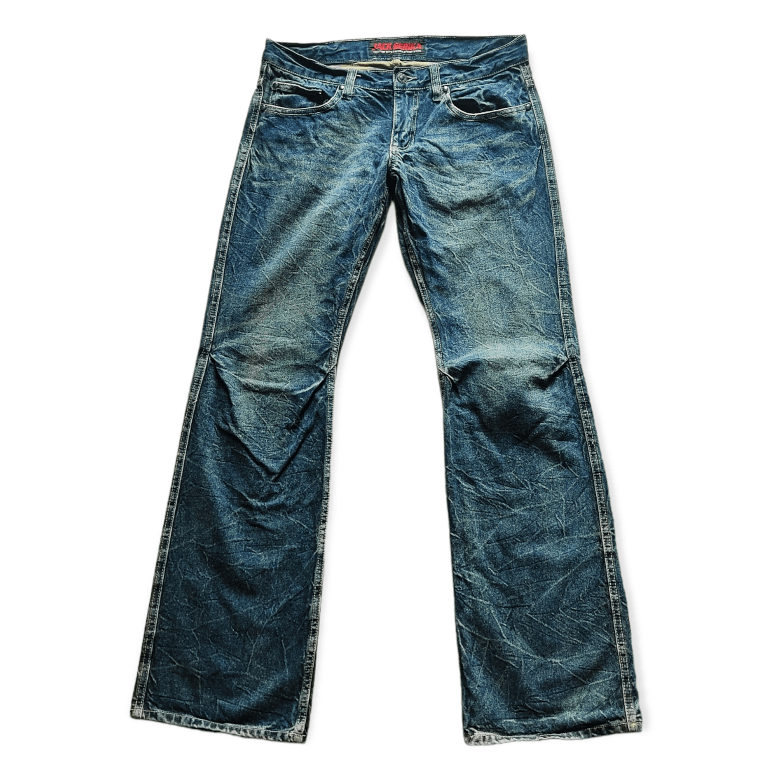 Beauty Beast 🎌 JACK SERIKA Distressed Denim Flare Jeans Size US 32 / EU 48 - 2 Thumbnail