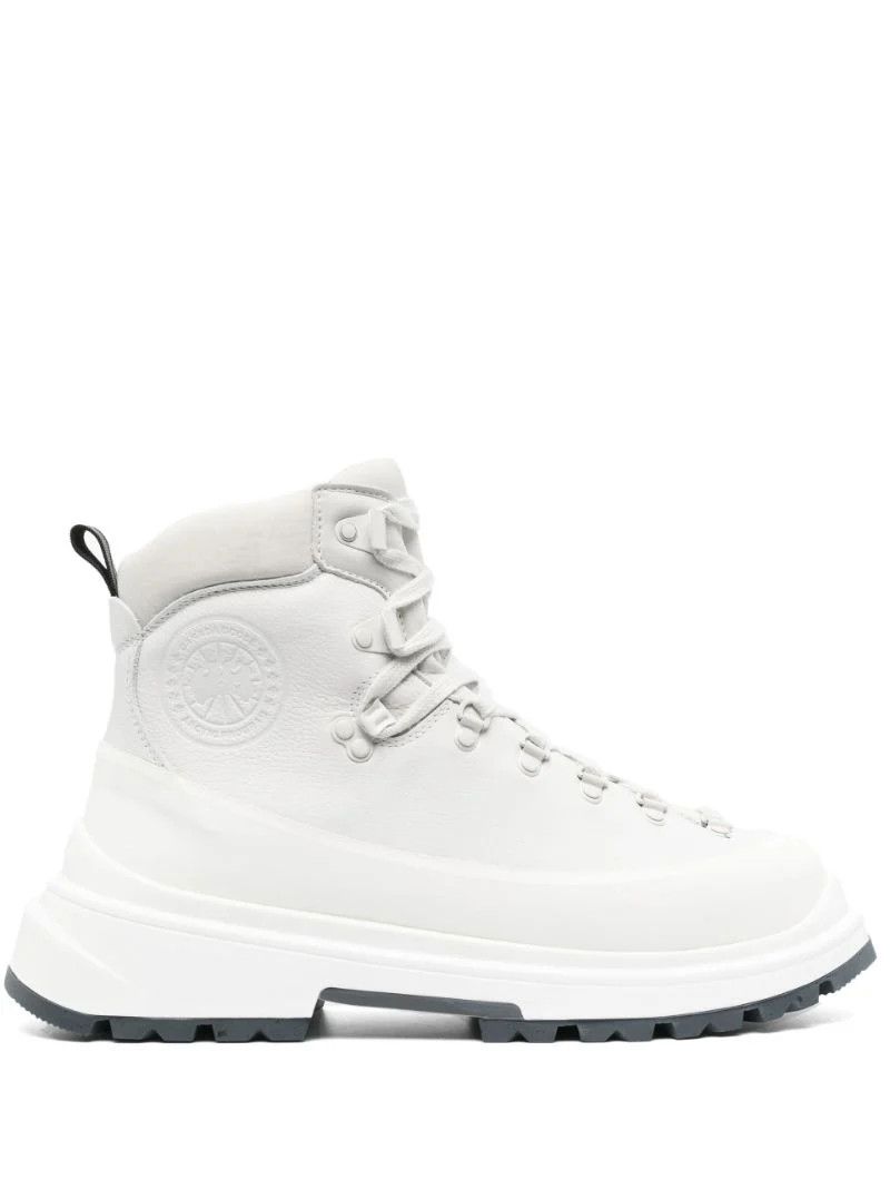 White Journey Leather Boots