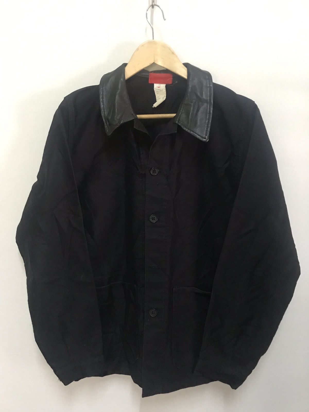 0044 Paris Tailored shirt with leather collar made in france Size US M / EU 48-50 / 2 - 1 Thumbnail