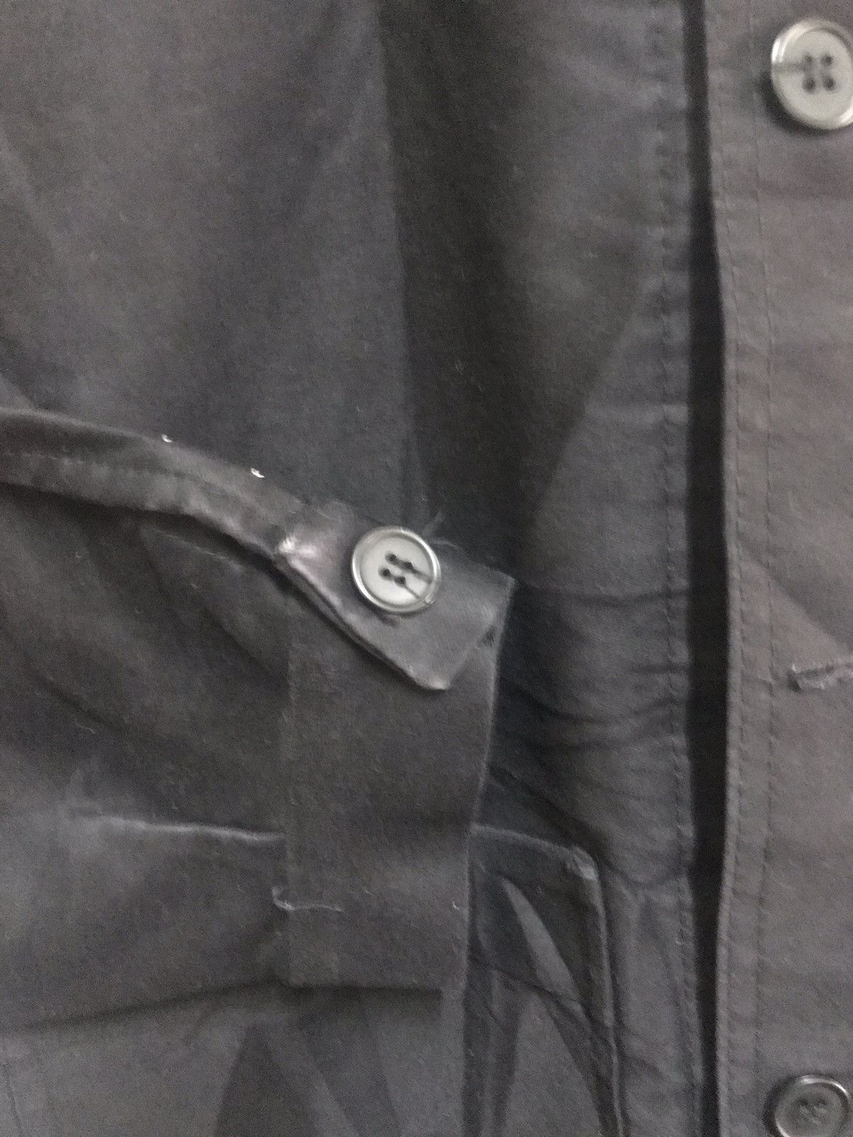 0044 Paris Tailored shirt with leather collar made in france Size US M / EU 48-50 / 2 - 4 Thumbnail