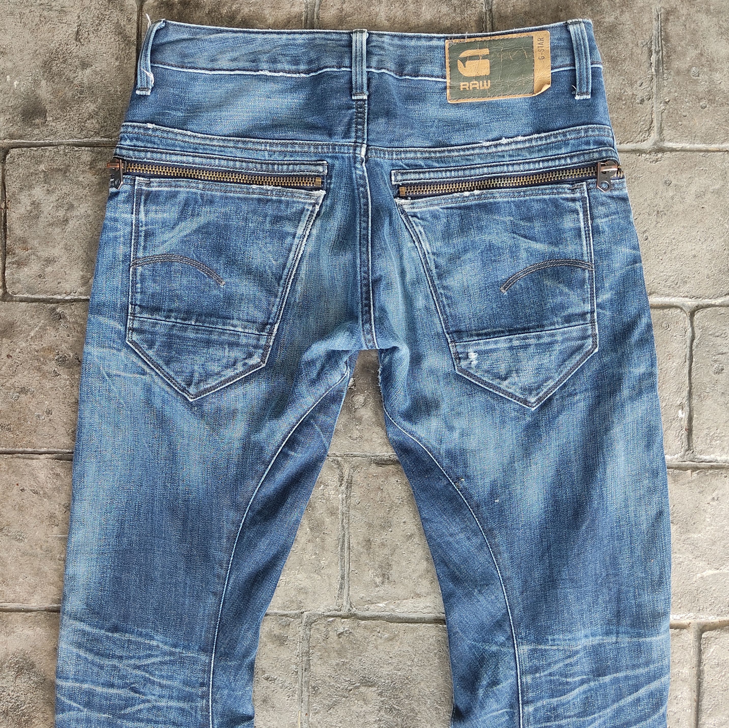 G-Star G Star Raw Arc Zip 3D Slim Curved Jeans Size US 32 / EU 48 - 6 Thumbnail