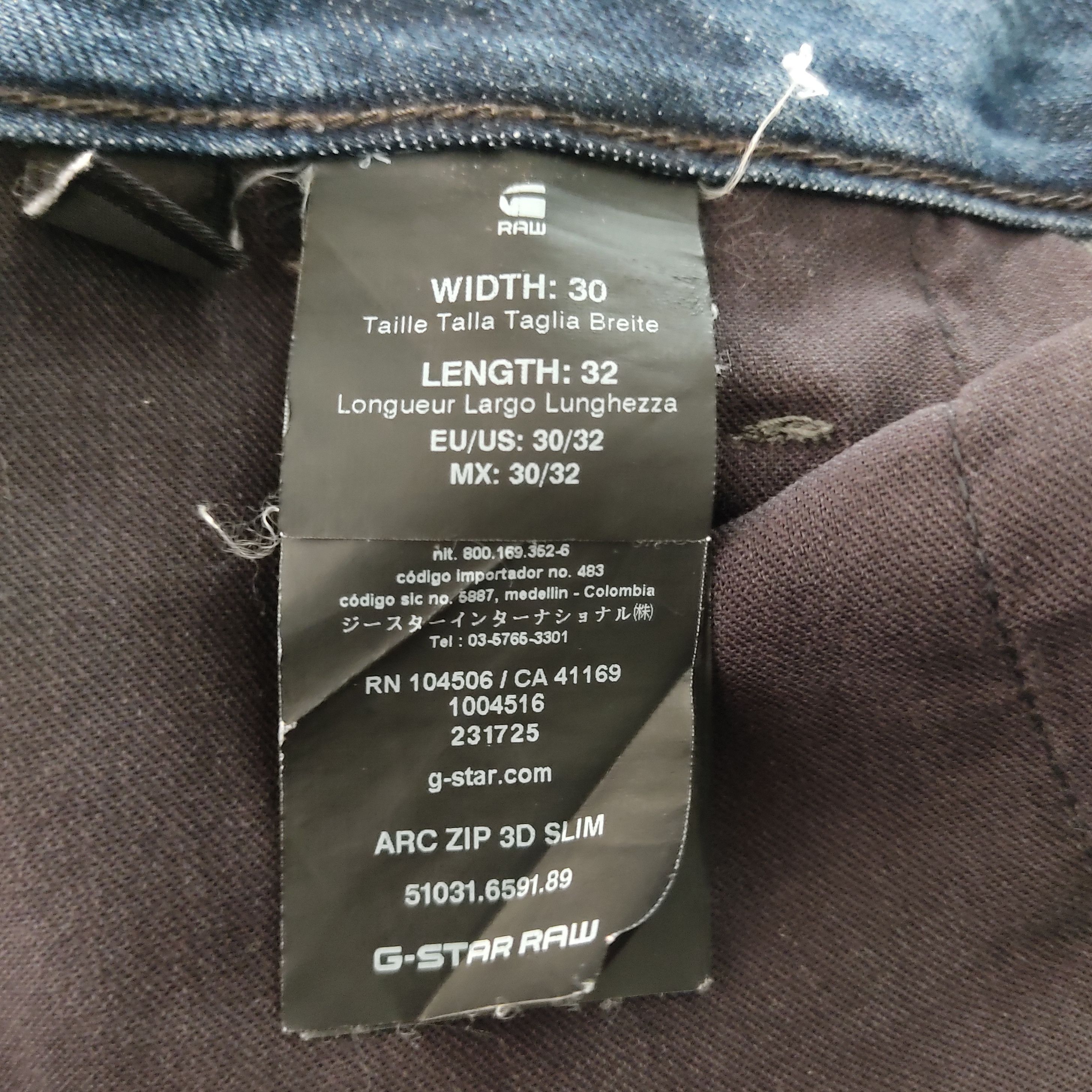 G-Star G Star Raw Arc Zip 3D Slim Curved Jeans Size US 32 / EU 48 - 11 Thumbnail