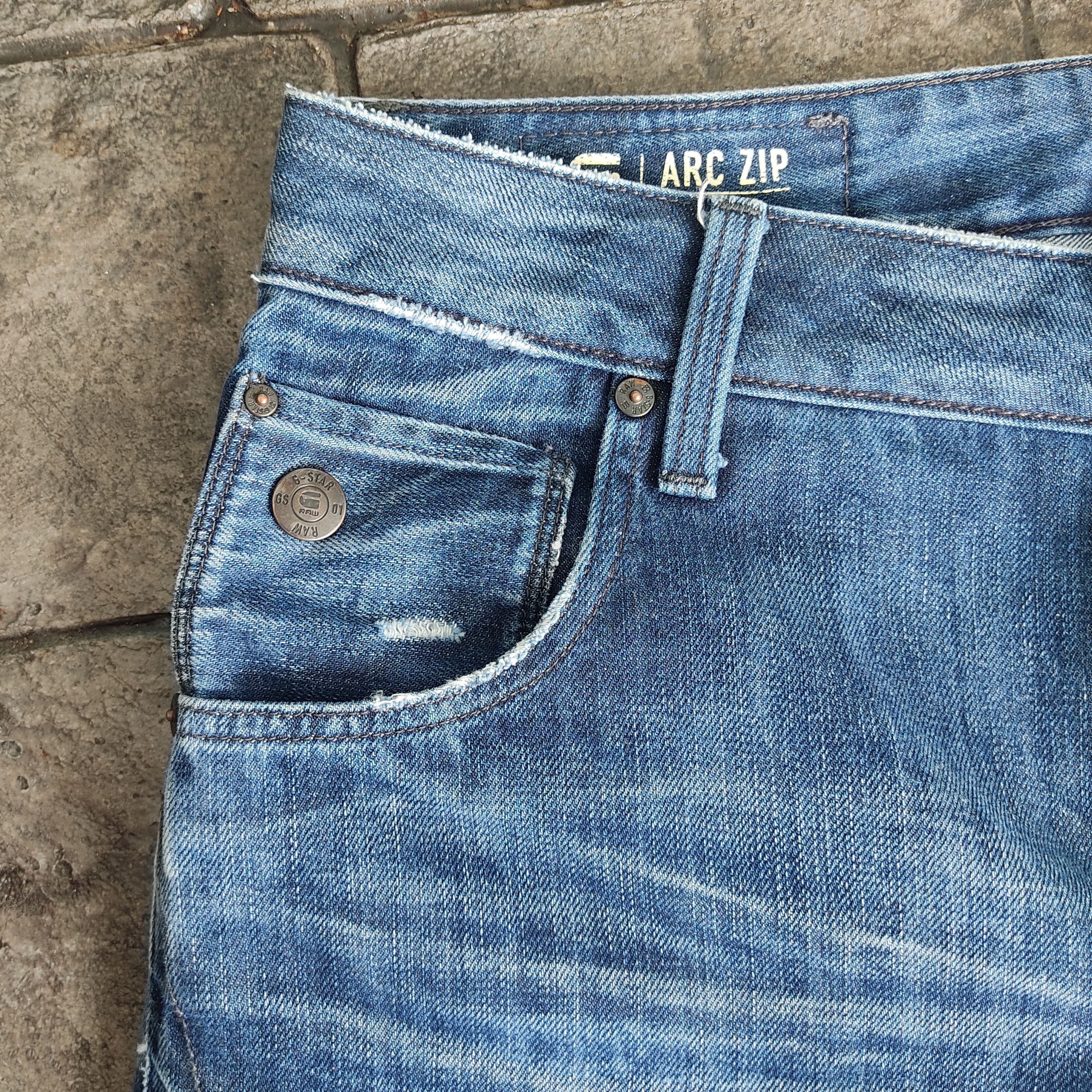 G-Star G Star Raw Arc Zip 3D Slim Curved Jeans Size US 32 / EU 48 - 5 Thumbnail