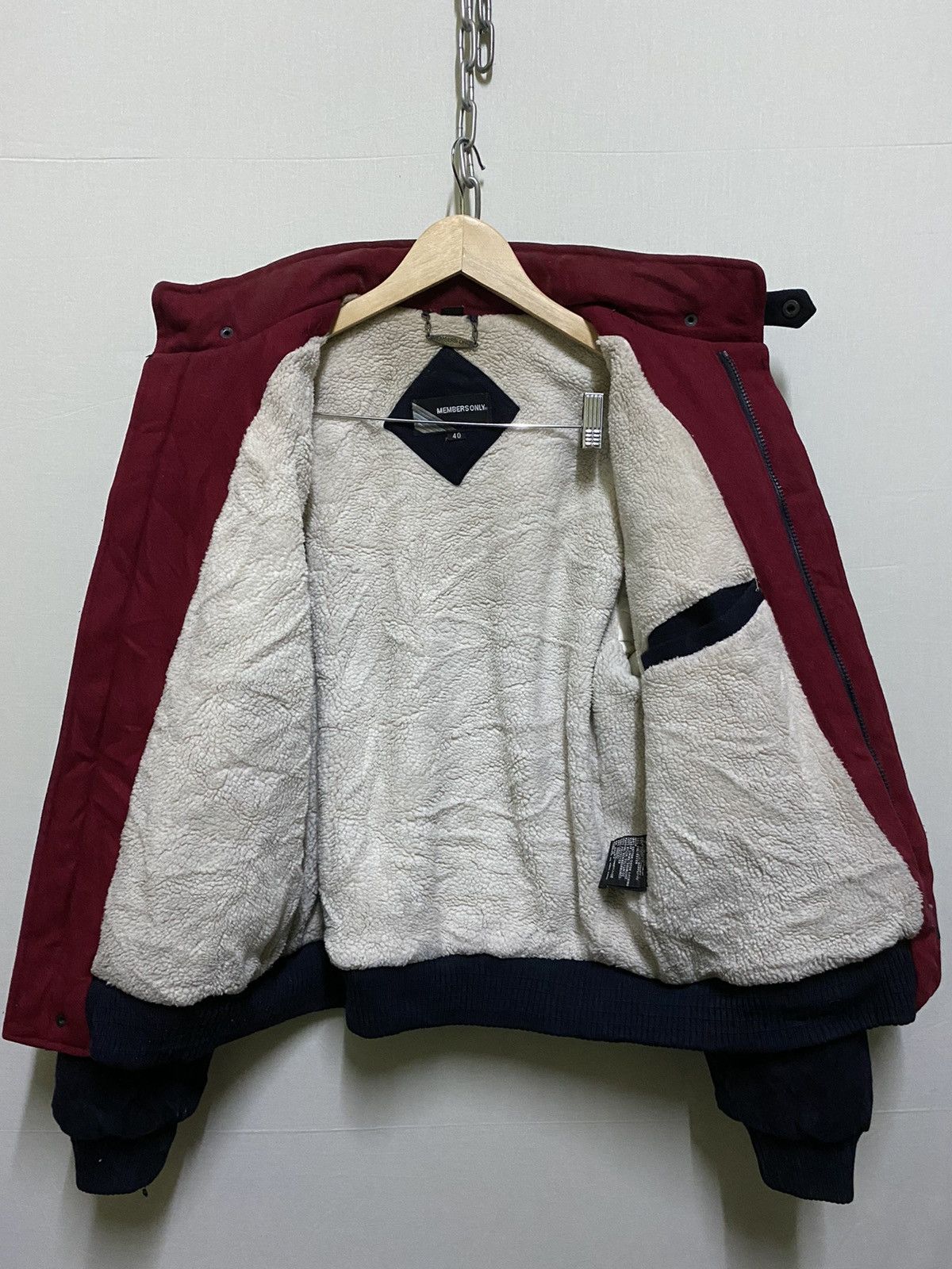 Members Only × Vintage Members Only Wool Dark Blue Bomber Jacket Size US M / EU 48-50 / 2 - 7 Thumbnail