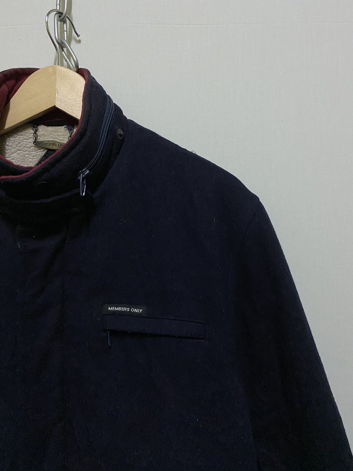 Members Only × Vintage Members Only Wool Dark Blue Bomber Jacket Size US M / EU 48-50 / 2 - 4 Thumbnail