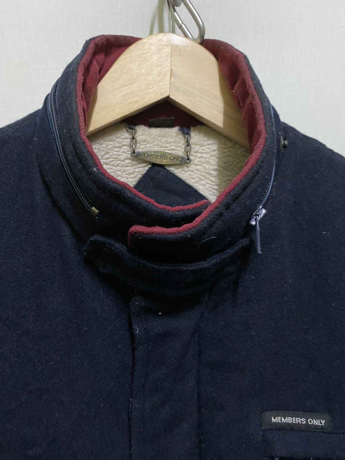 Members Only × Vintage Members Only Wool Dark Blue Bomber Jacket Size US M / EU 48-50 / 2 - 6 Thumbnail