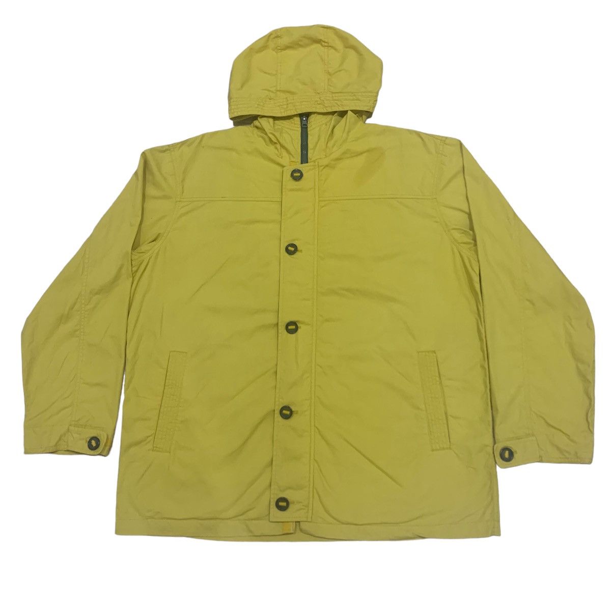 image of Airwalk Hooded Windbreaker in Yellow, Men's (Size Large)