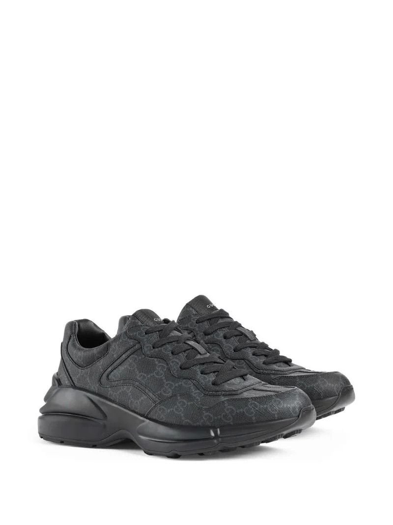 Black Rhyton GG Supreme Canvas Sneakers