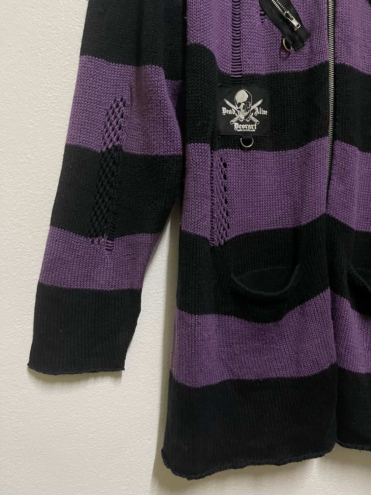 Japanese Brand Deorart Knit Zipper Sweatshirt Distressed Punk Size L / US 10 / IT 46 - 3 Thumbnail