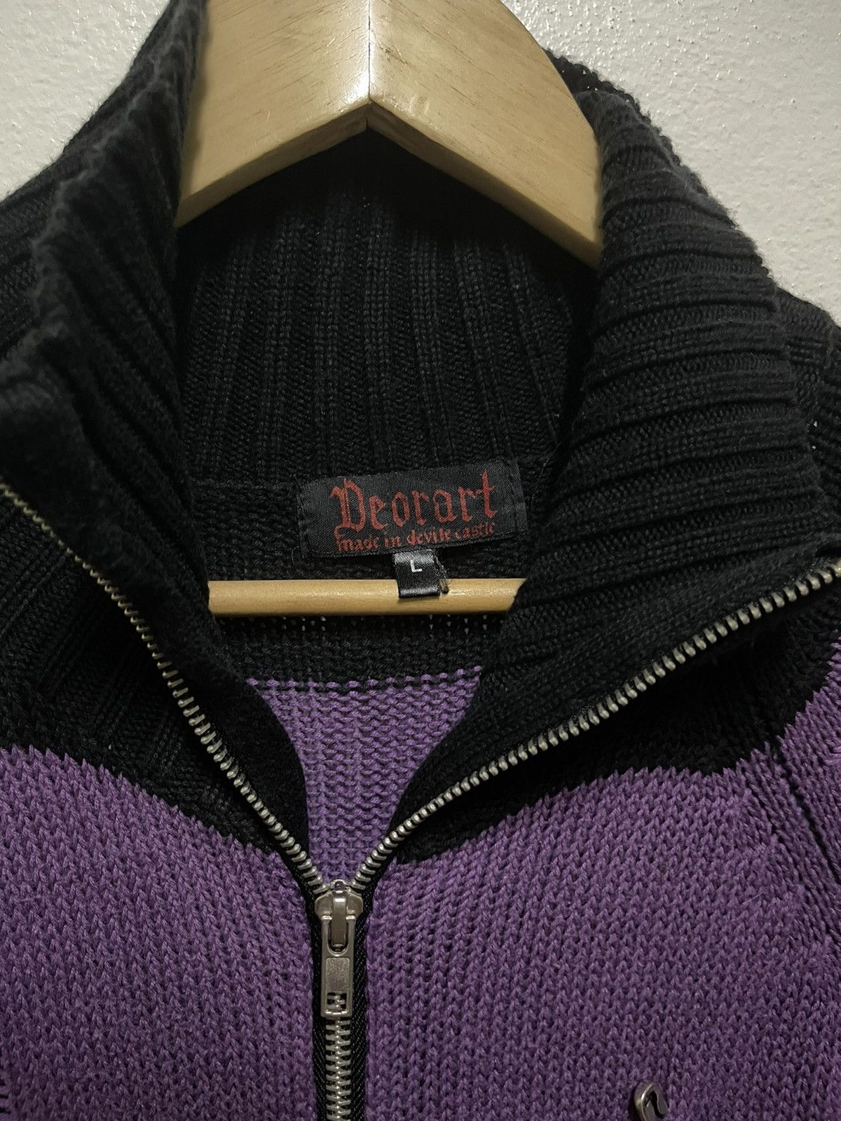 Japanese Brand Deorart Knit Zipper Sweatshirt Distressed Punk Size L / US 10 / IT 46 - 8 Thumbnail
