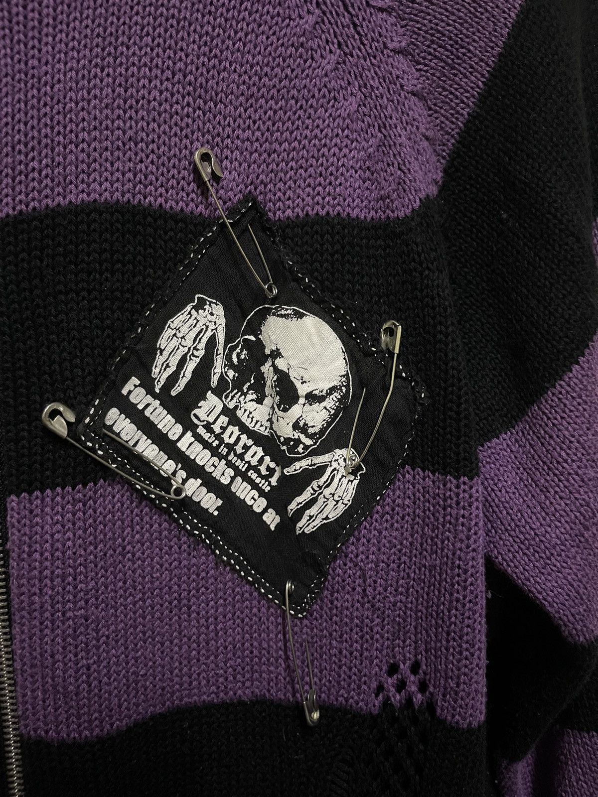 Japanese Brand Deorart Knit Zipper Sweatshirt Distressed Punk Size L / US 10 / IT 46 - 6 Thumbnail