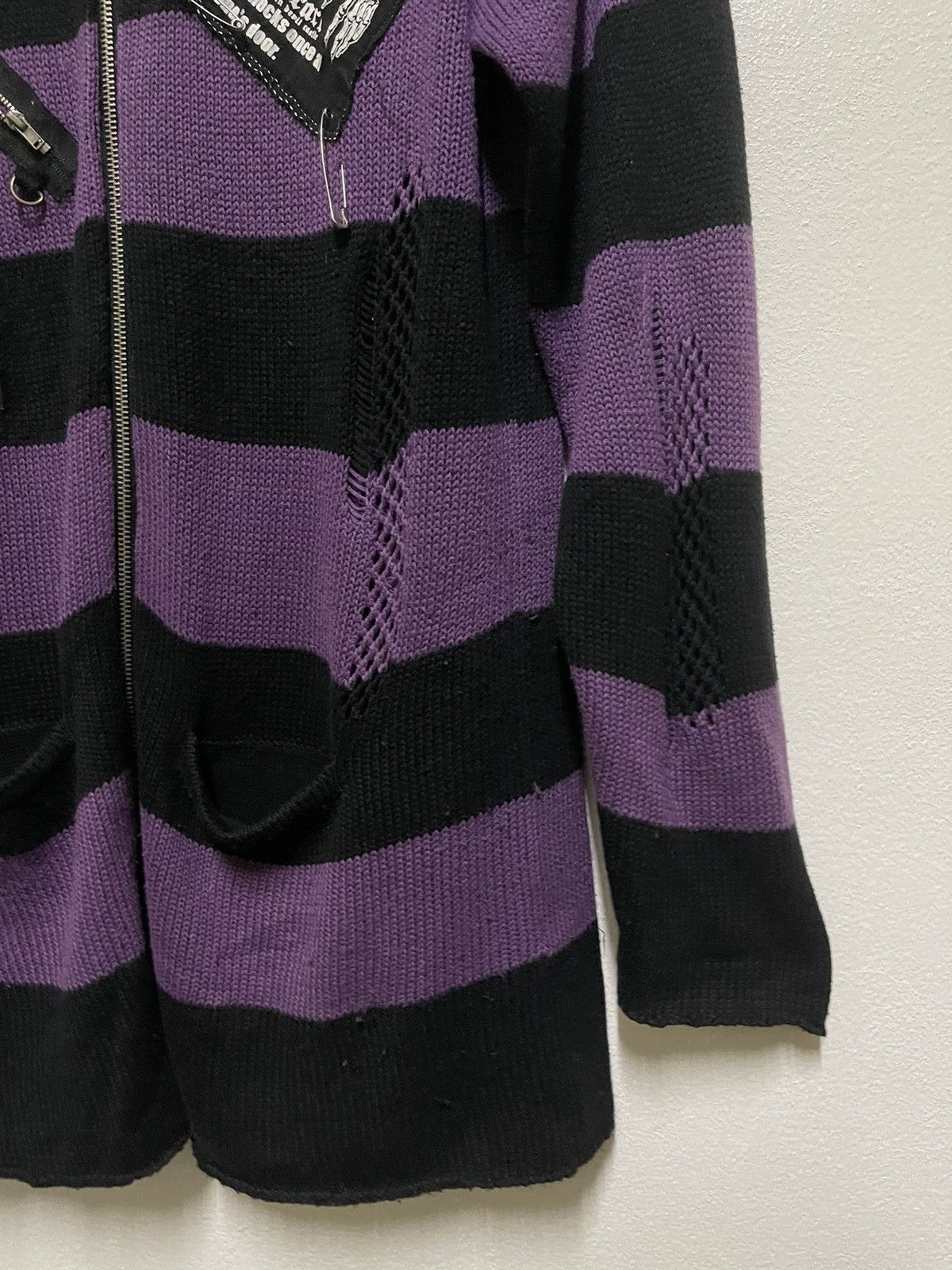 Japanese Brand Deorart Knit Zipper Sweatshirt Distressed Punk Size L / US 10 / IT 46 - 5 Thumbnail
