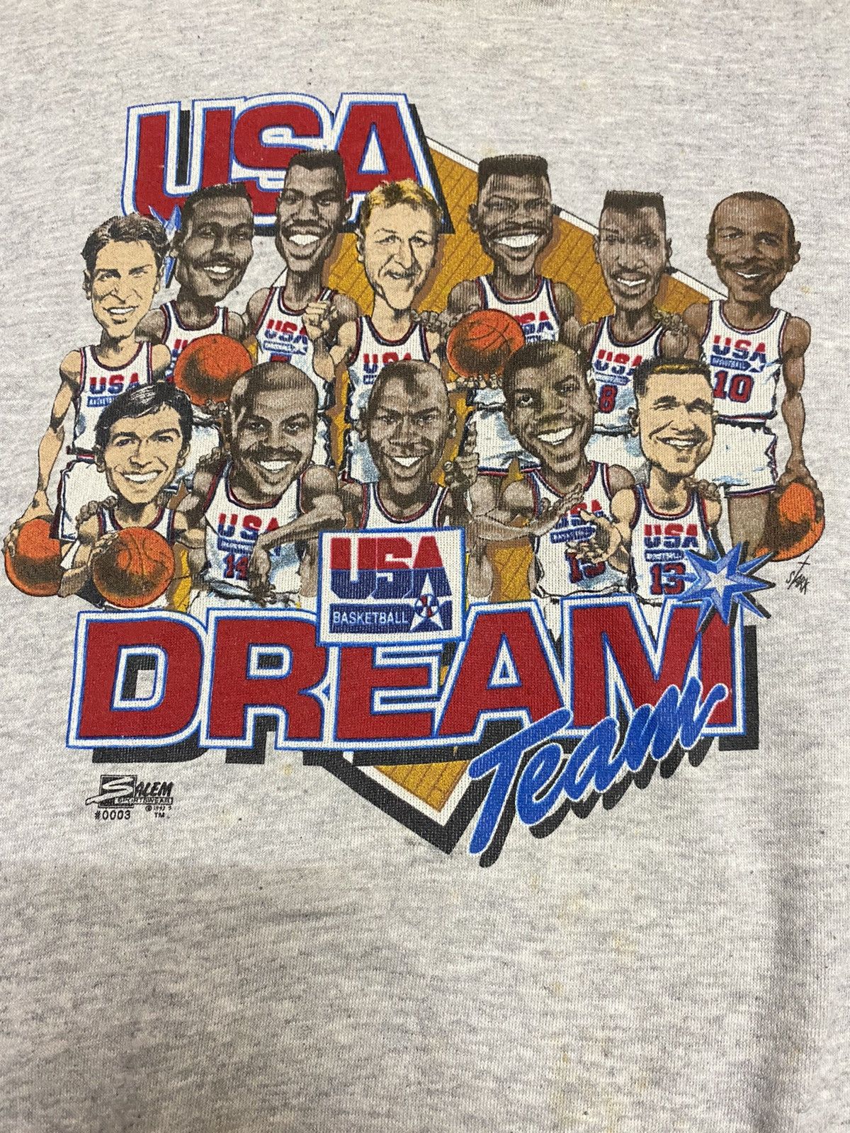 NBA × Salem Sportswear × Vintage Vintage 1992 USA Dream Team Basketball Crewneck Sweater Size US XL / EU 56 / 4 - 5 Thumbnail