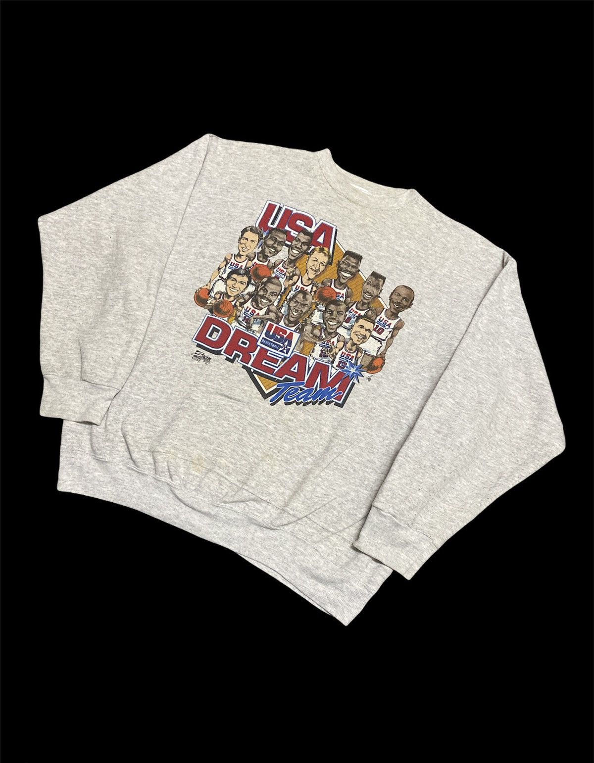 NBA × Salem Sportswear × Vintage Vintage 1992 USA Dream Team Basketball Crewneck Sweater Size US XL / EU 56 / 4 - 3 Thumbnail