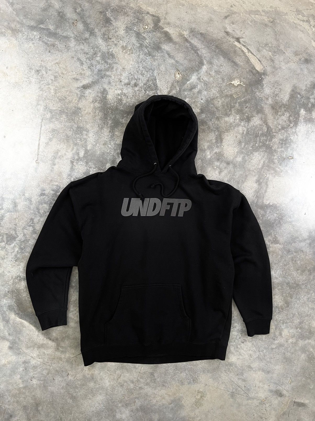 image of Fuck The Population x Undefeated Black 3M Logo Hoodie Xl, Men's