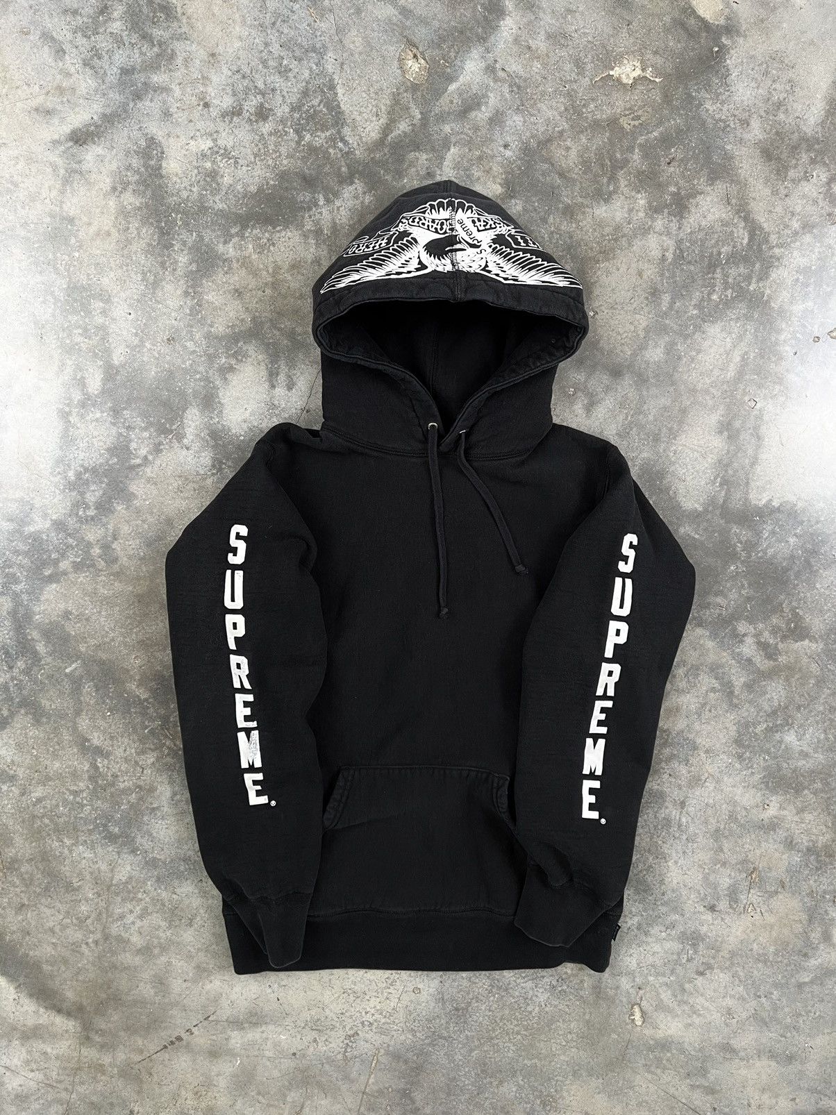 Supreme anti hot sale hero hoodie